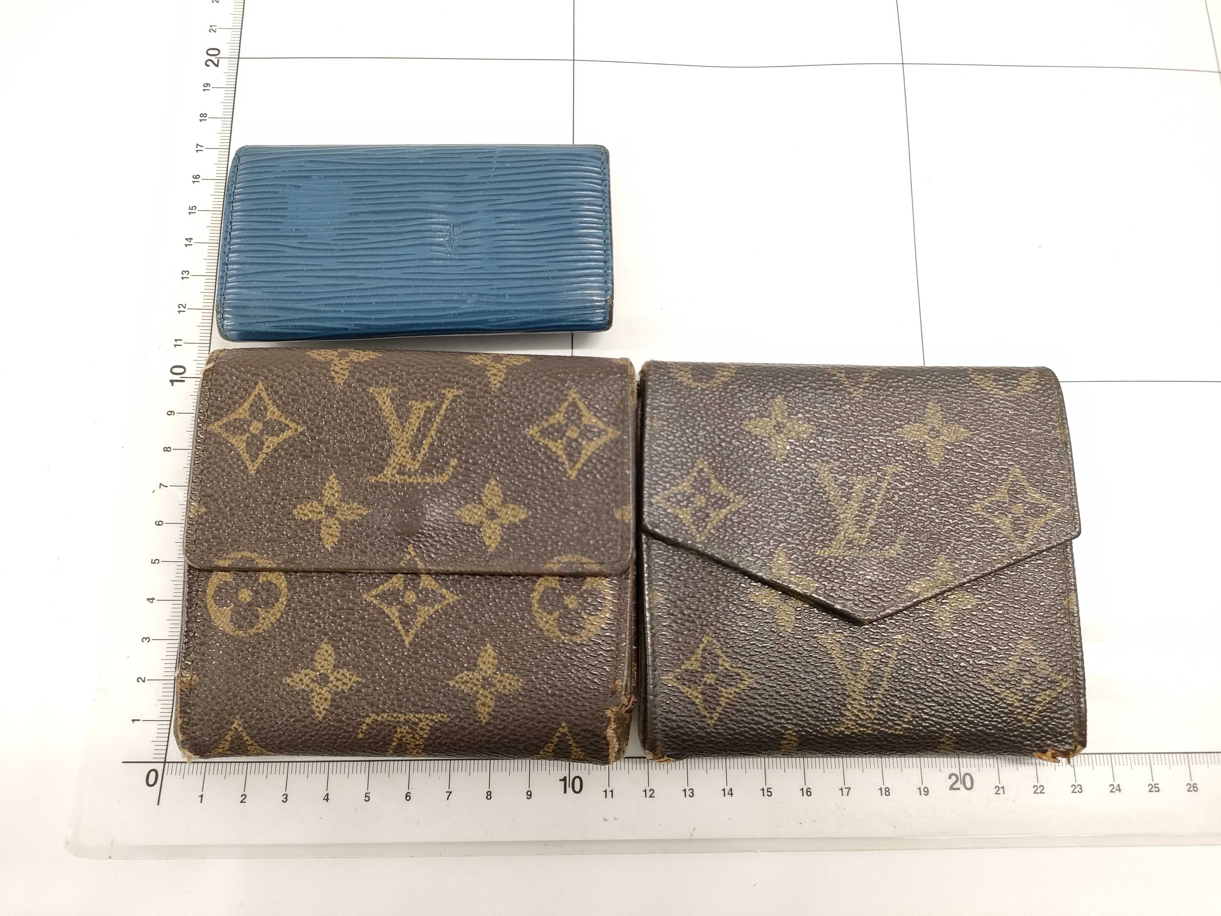 【水曜終了】(10223_0078)LOUIS VUITTON モノグラム Wホック2点/ミュルティクレ1点 財布