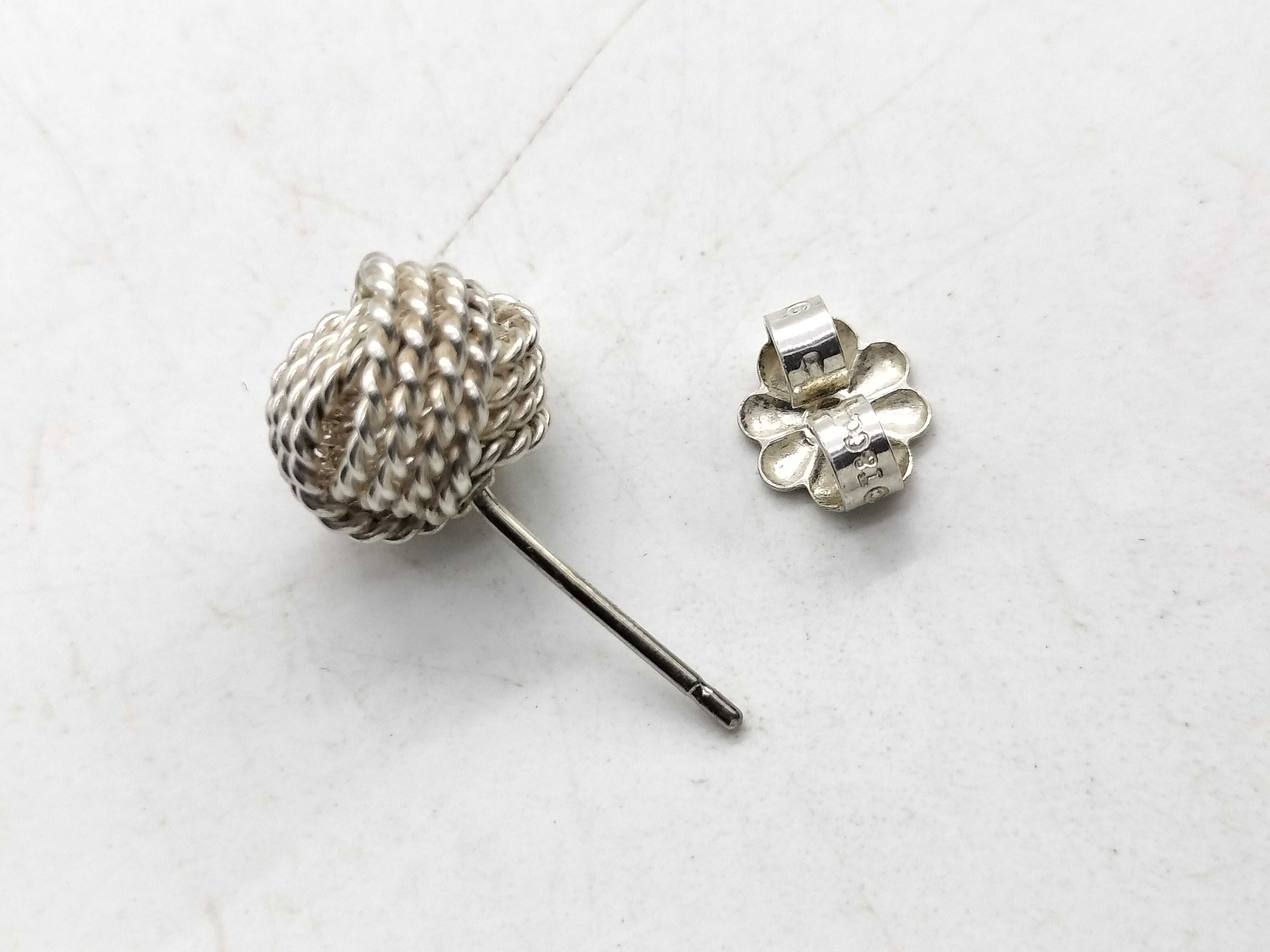 【水曜終了】(10221_0457)Tiffany&Co. 925 サマセット ツイストノット ピアス 2.85 g ピアス