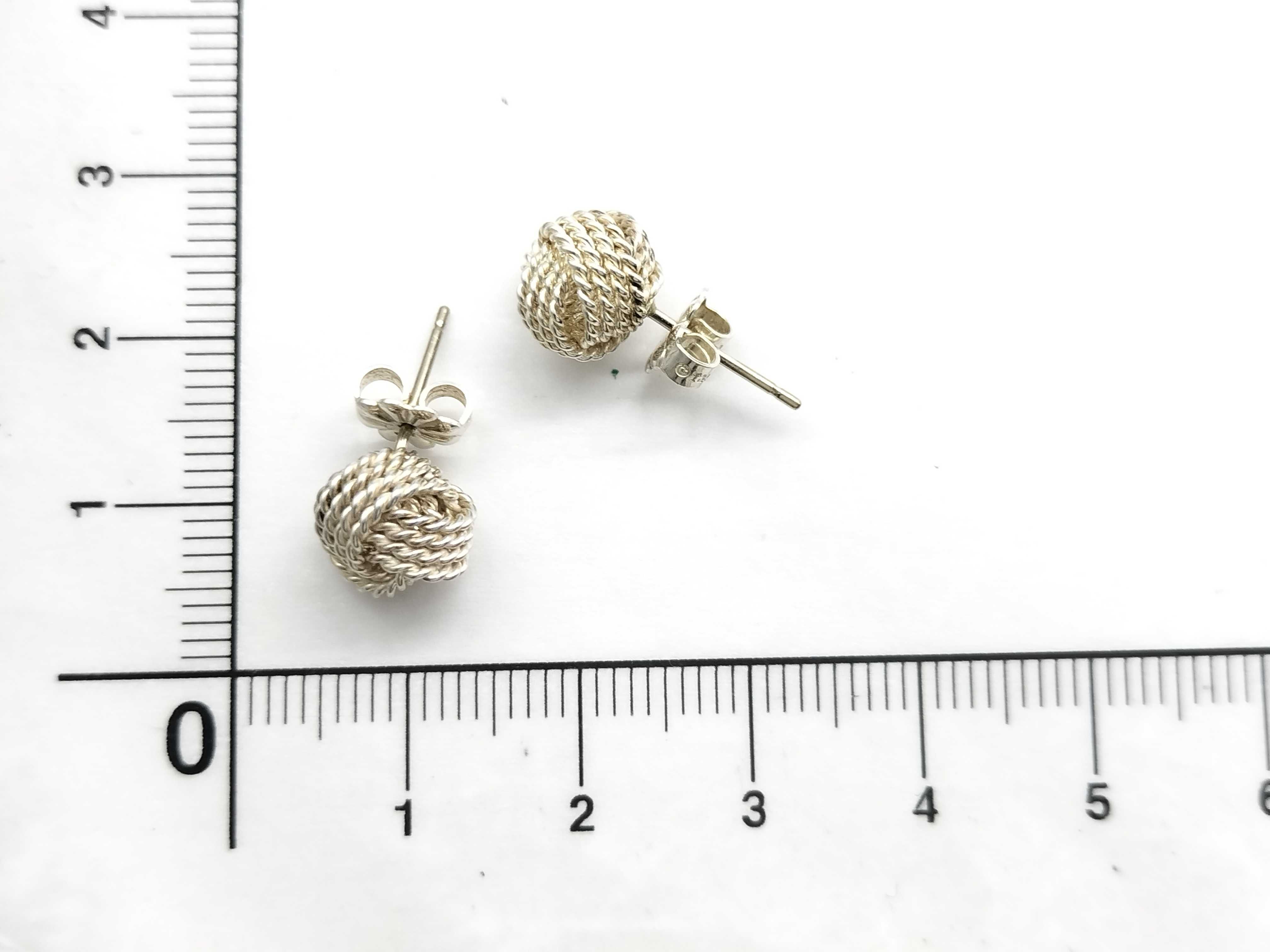 【水曜終了】(10221_0457)Tiffany&Co. 925 サマセット ツイストノット ピアス 2.85 g ピアス