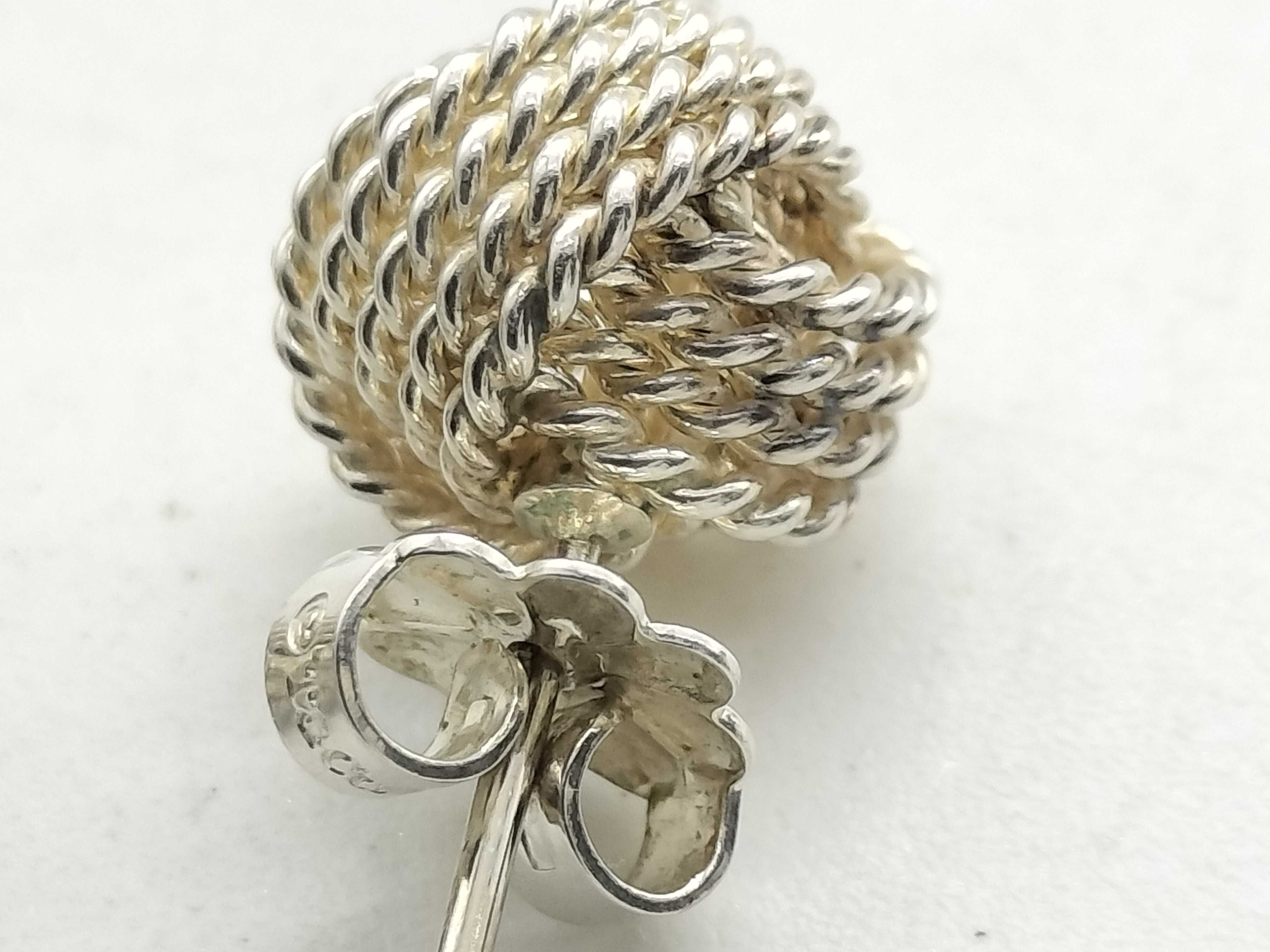 【水曜終了】(10221_0457)Tiffany&Co. 925 サマセット ツイストノット ピアス 2.85 g ピアス