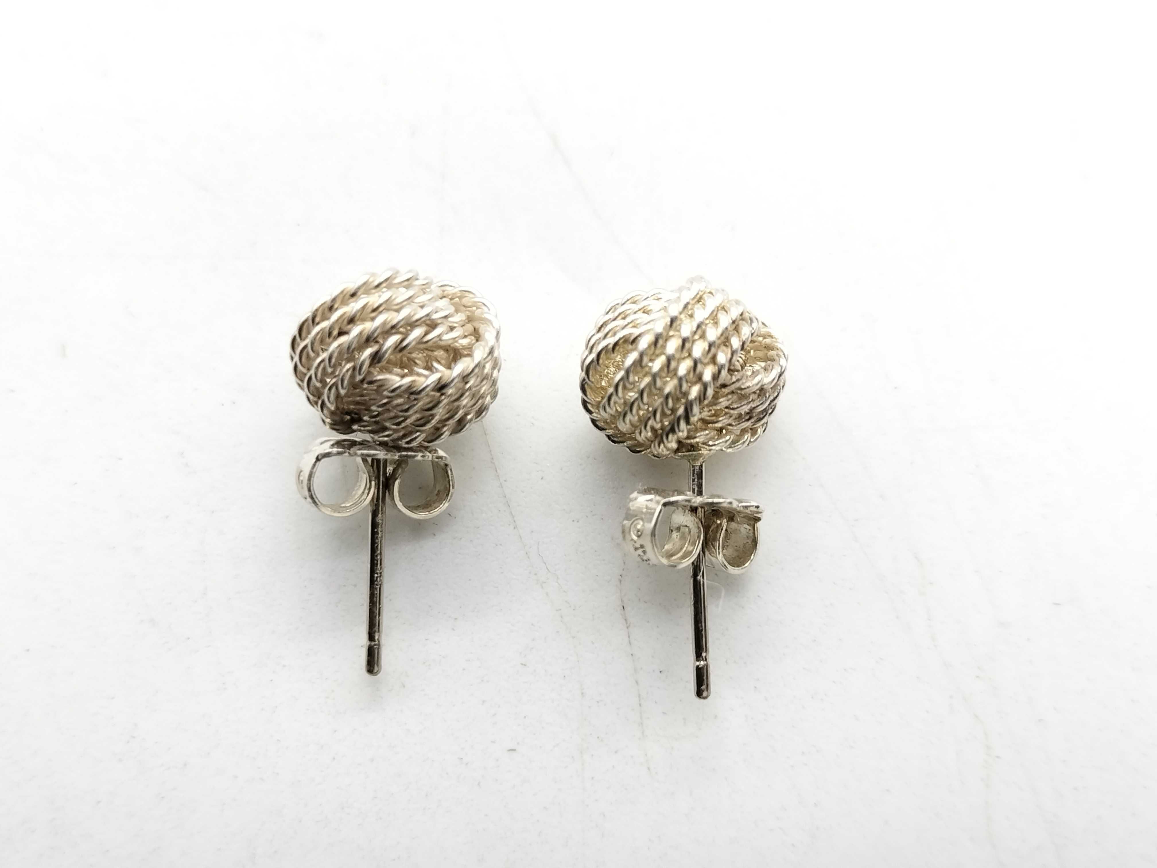 【水曜終了】(10221_0457)Tiffany&Co. 925 サマセット ツイストノット ピアス 2.85 g ピアス