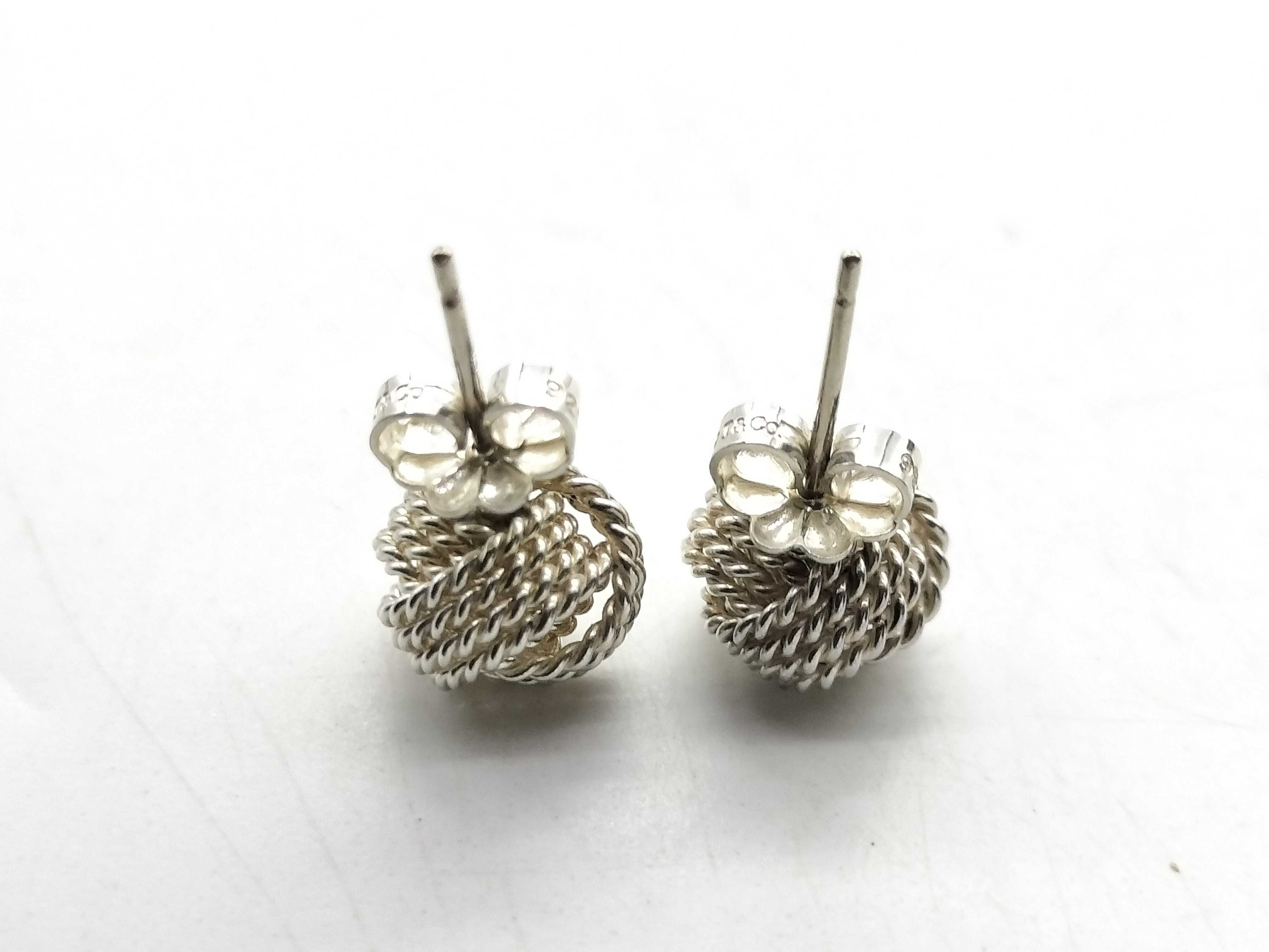 【水曜終了】(10221_0457)Tiffany&Co. 925 サマセット ツイストノット ピアス 2.85 g ピアス