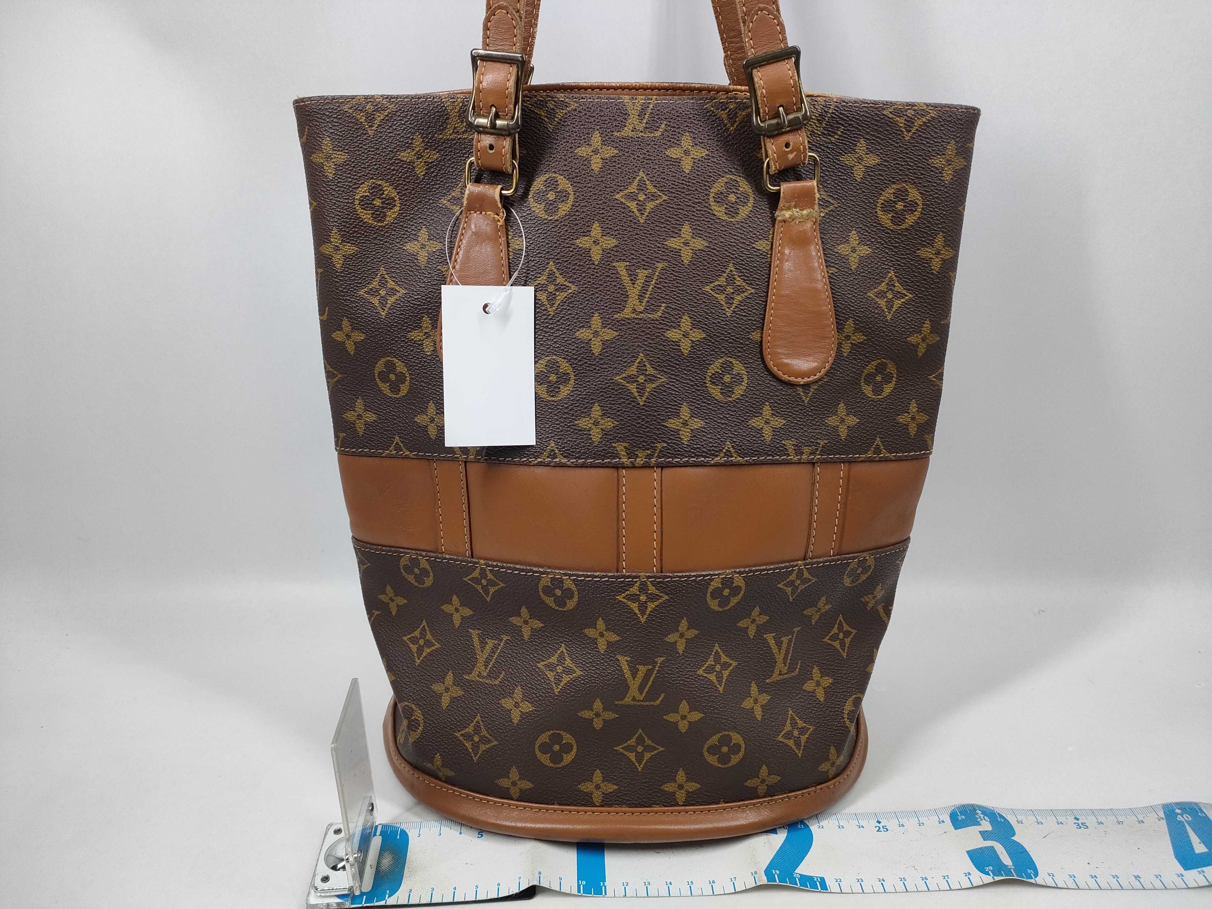 【水曜終了】(10229_0097)LOUIS VUITTON モノグラム USA バケット トートバッグ
