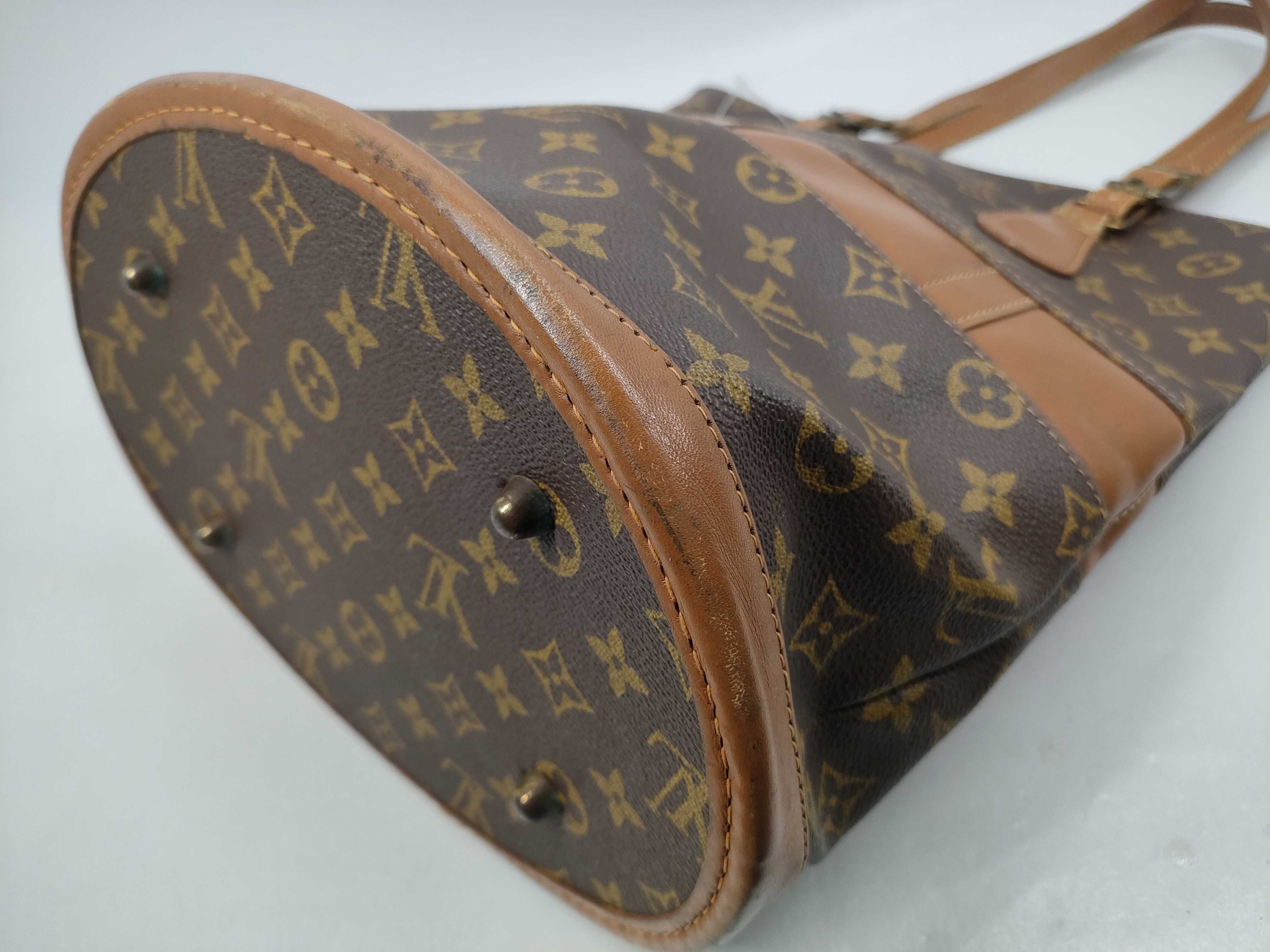 【水曜終了】(10229_0097)LOUIS VUITTON モノグラム USA バケット トートバッグ