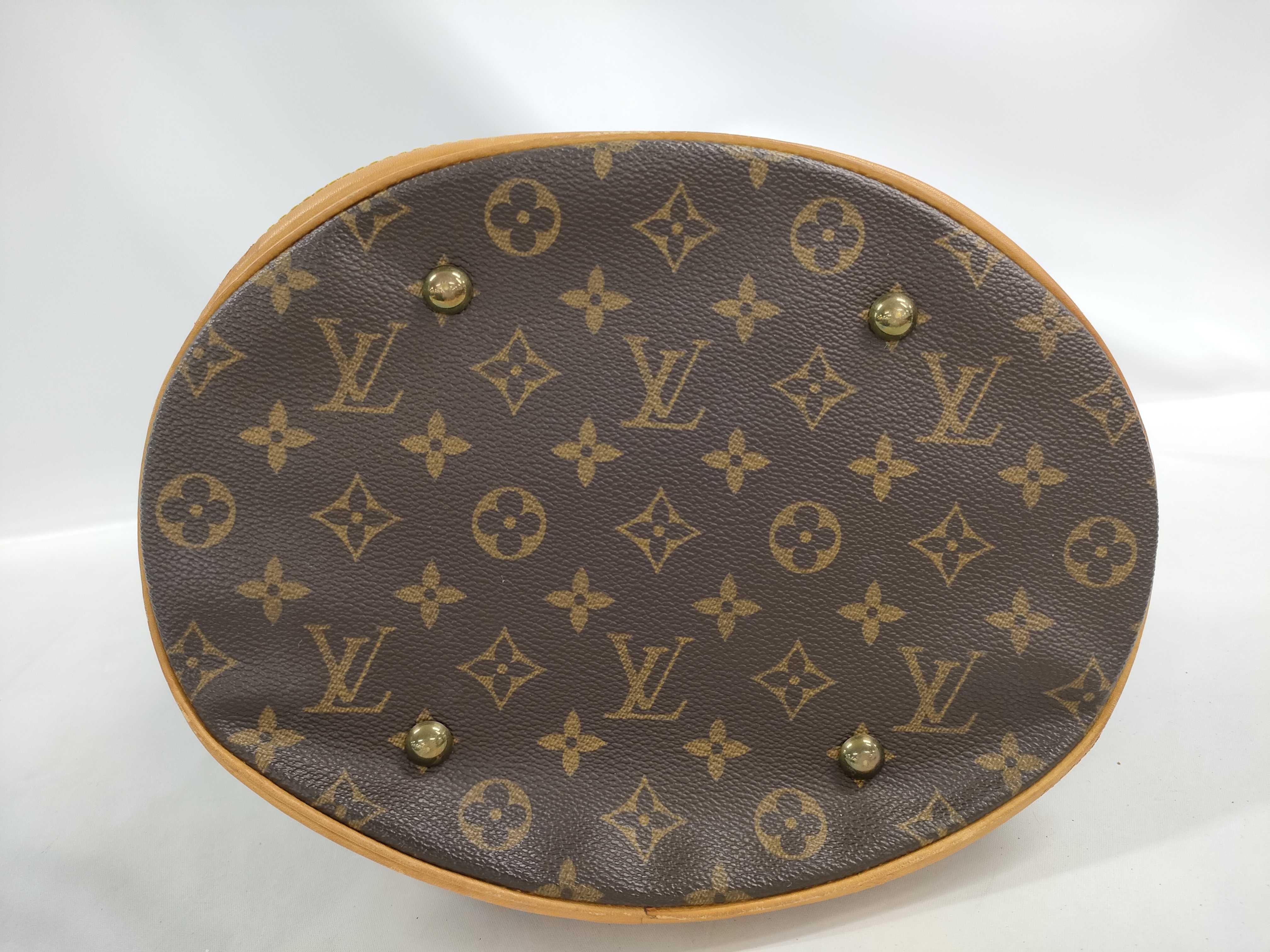 【水曜終了】(10229_0452)LOUIS VUITTON モノグラム M42236 バケットGM 内側張替 トートバッグ