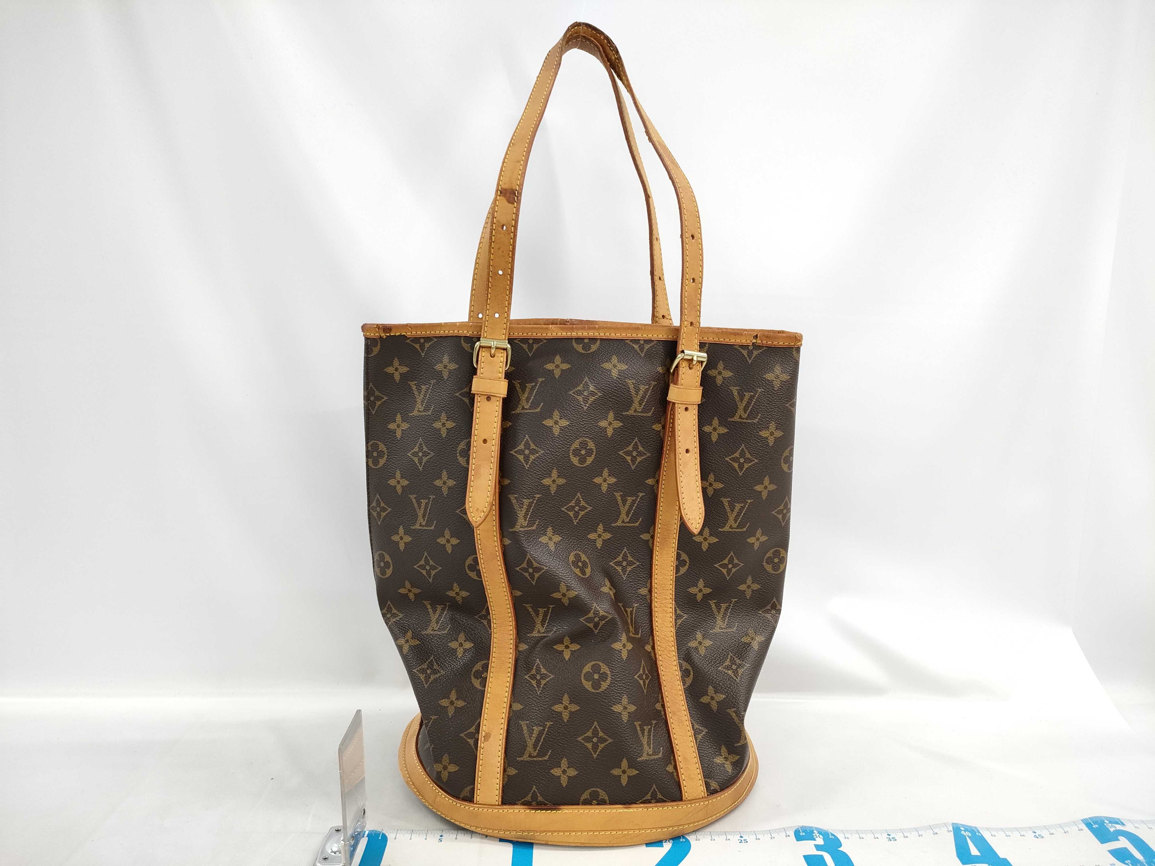 【水曜終了】(10229_0452)LOUIS VUITTON モノグラム M42236 バケットGM 内側張替 トートバッグ