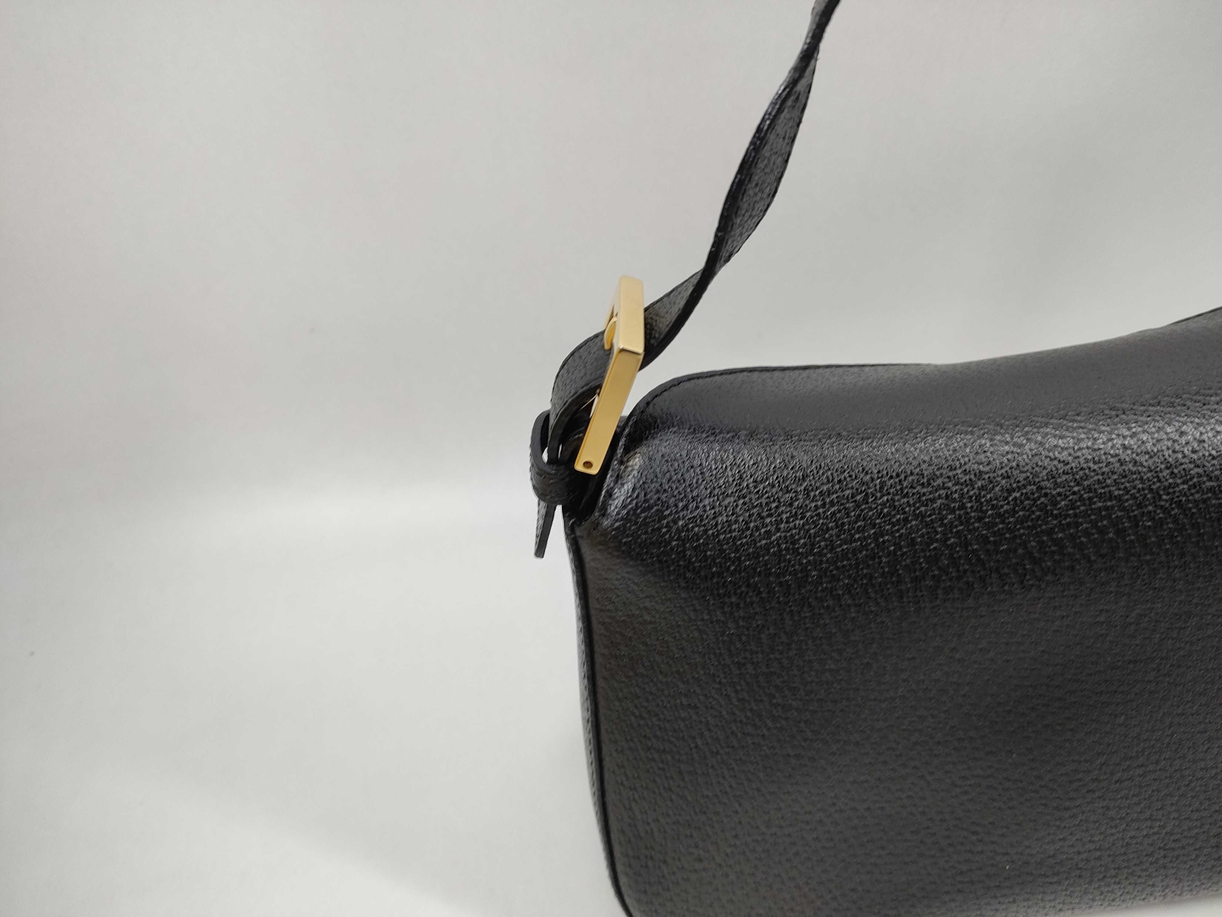 【水曜終了】(10230_0323)FENDI ズッカ柄 レザー/ブラック ショルダーバッグ