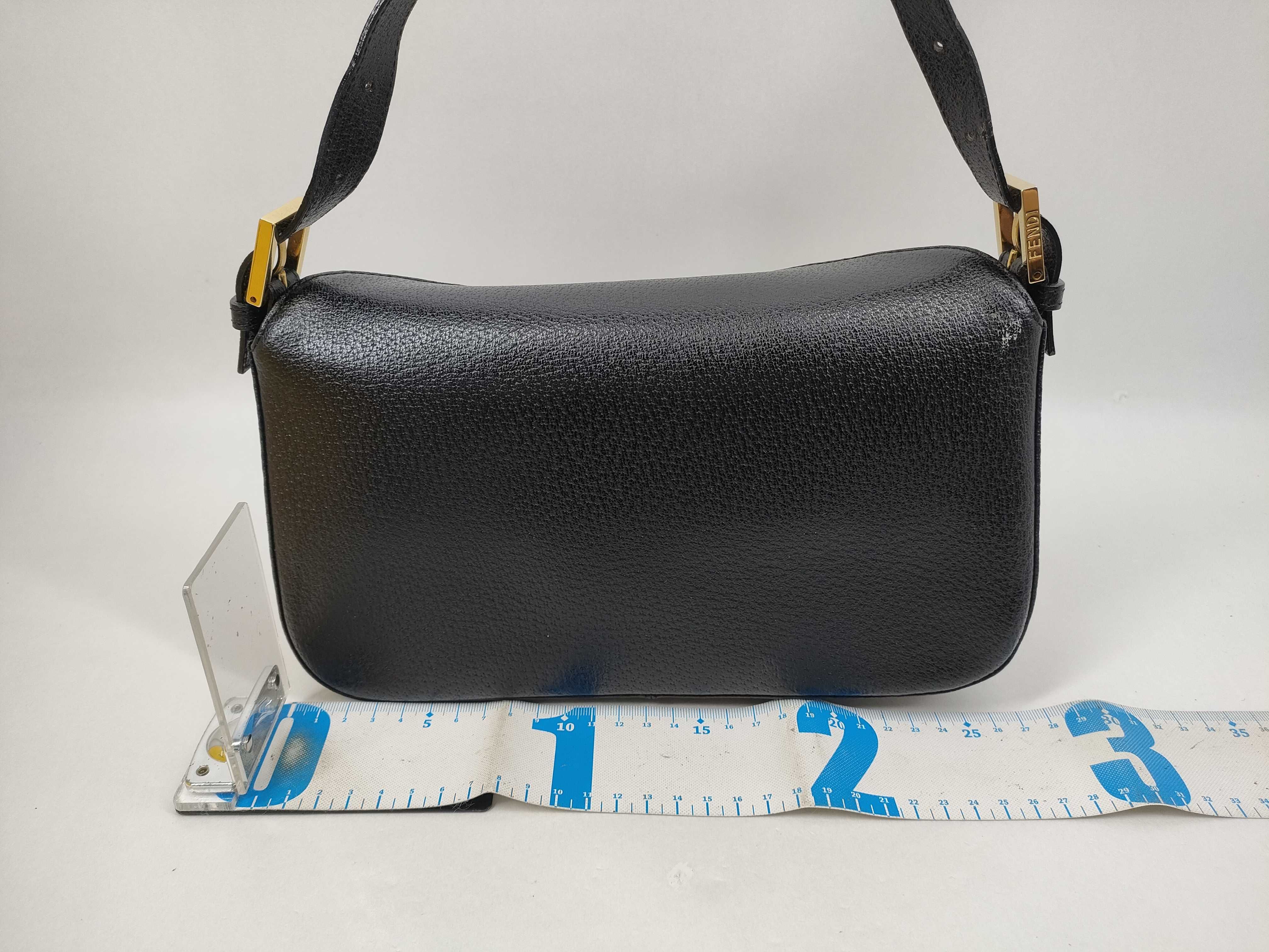 【水曜終了】(10230_0323)FENDI ズッカ柄 レザー/ブラック ショルダーバッグ