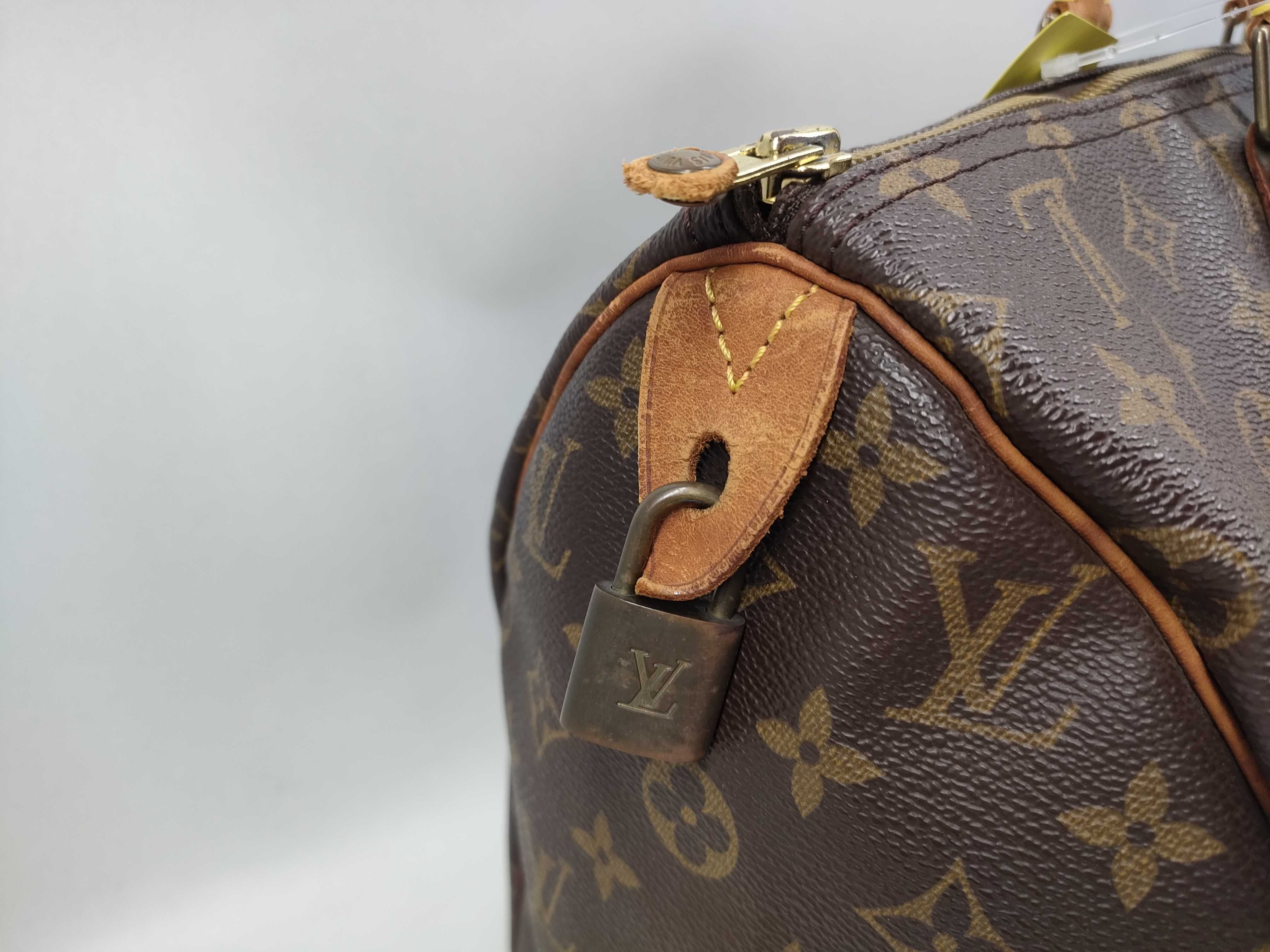 【水曜終了】(10229_0114)LOUIS VUITTON モノグラム M41106 スピーディ40 1993年製 パドロック有 鍵無 ファスナーヌメ革ちぎれ ボストンバッグ