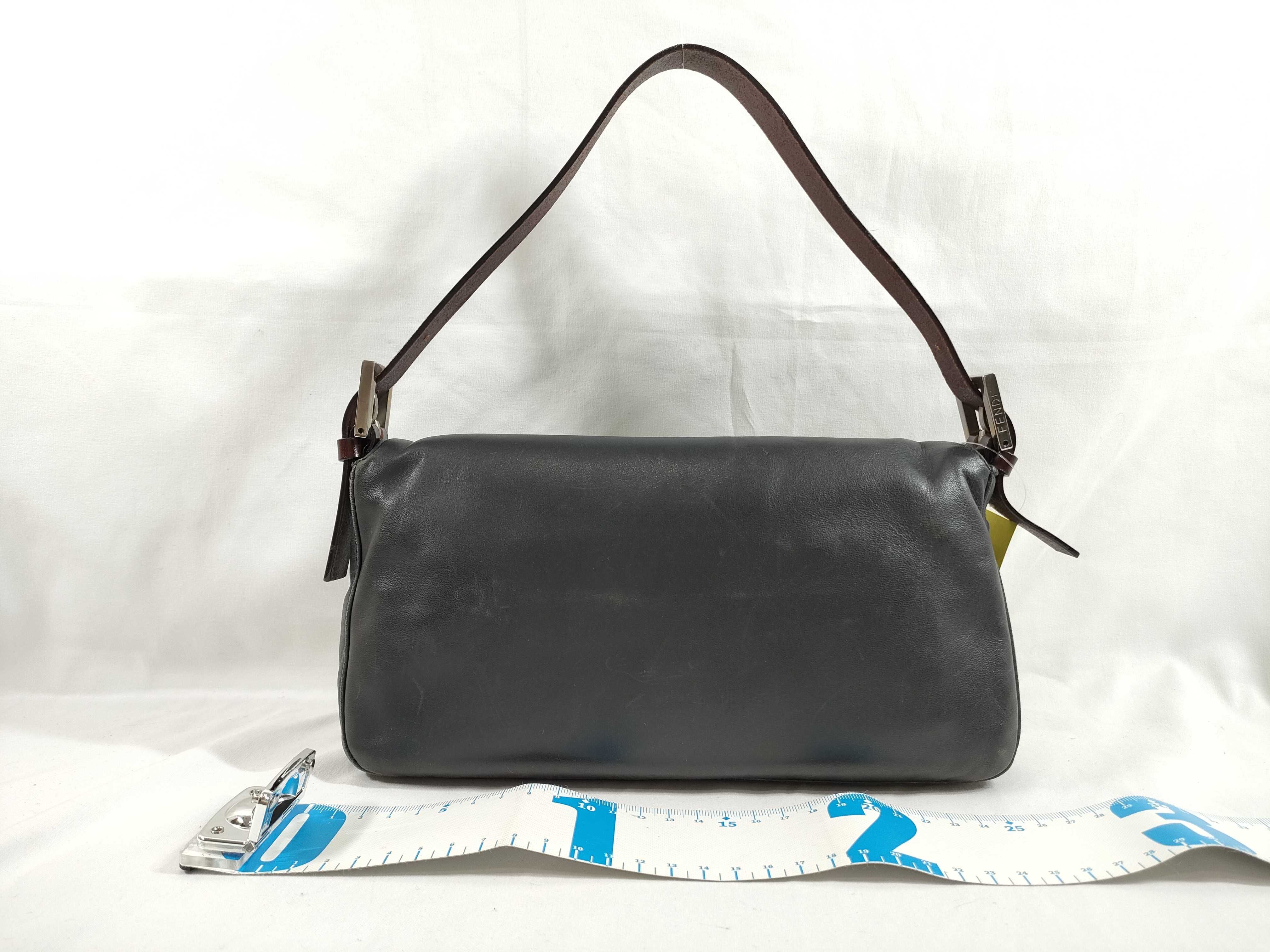 【水曜終了】(10230_0324)FENDI マンマ マンマバケット レザー ブラック ハンドバッグ