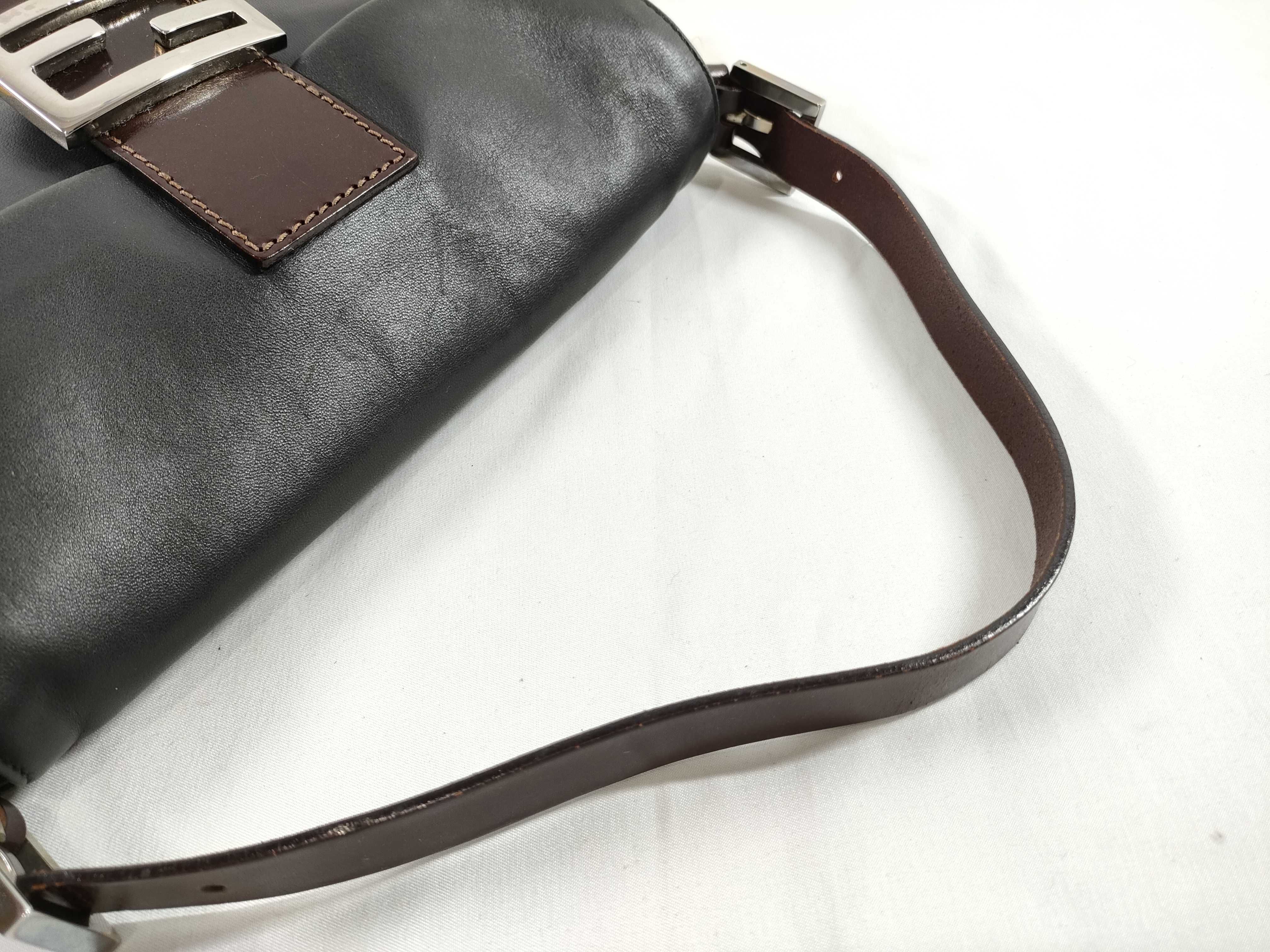 【水曜終了】(10230_0324)FENDI マンマ マンマバケット レザー ブラック ハンドバッグ