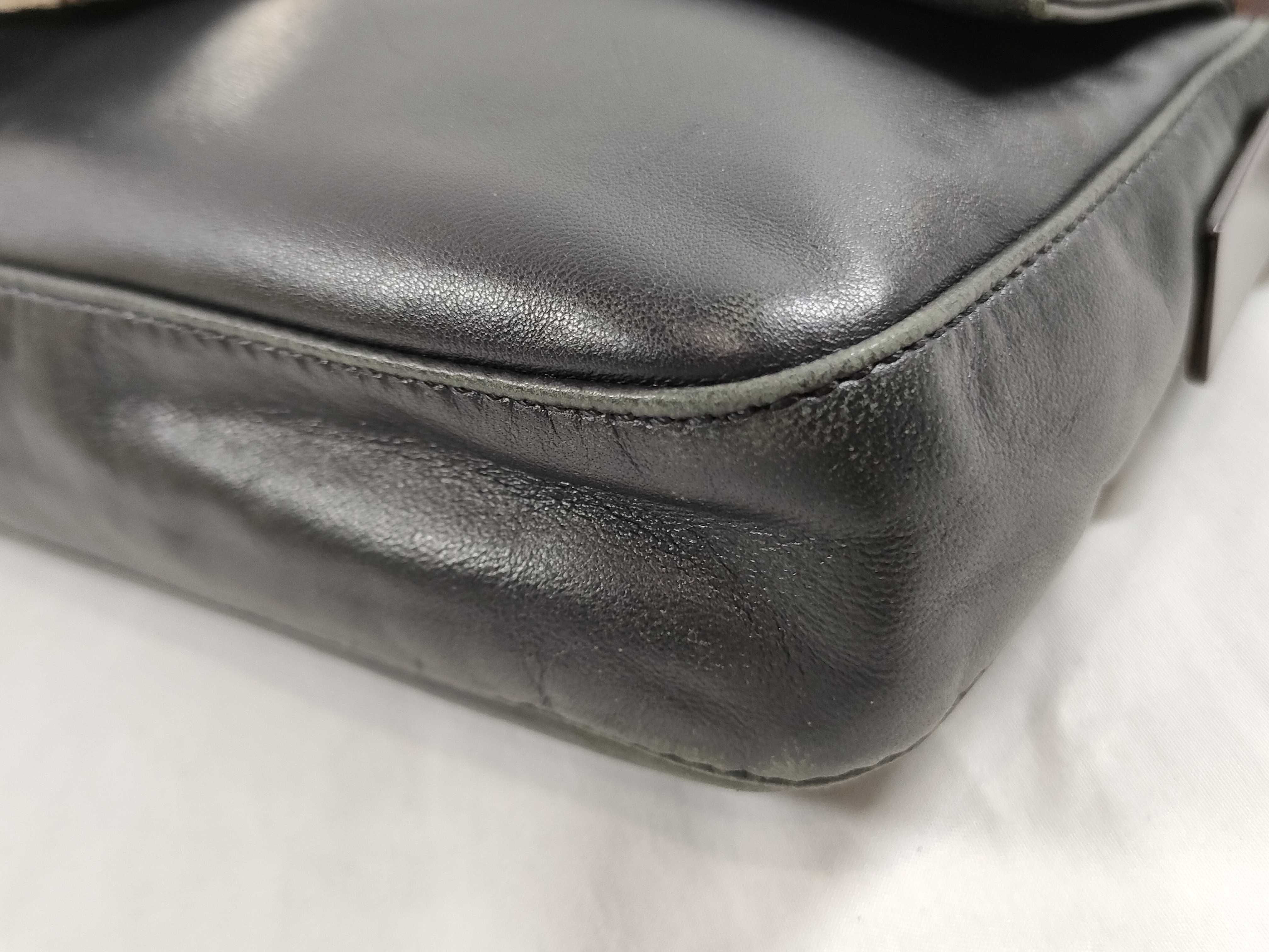 【水曜終了】(10230_0324)FENDI マンマ マンマバケット レザー ブラック ハンドバッグ