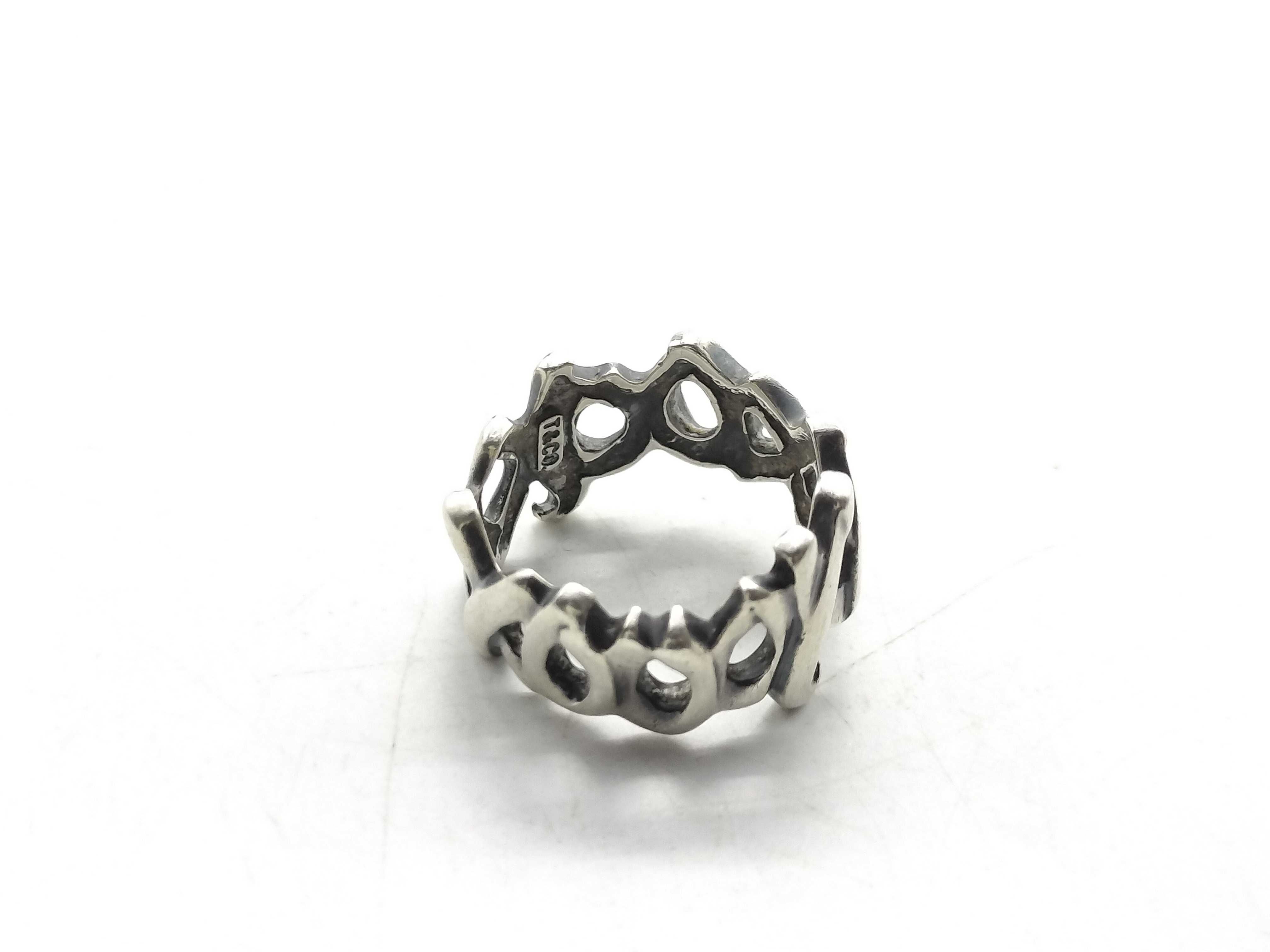 【水曜終了】(10221_0462)Tiffany&Co. ラブアンドキス リング SV925 4.7g リング