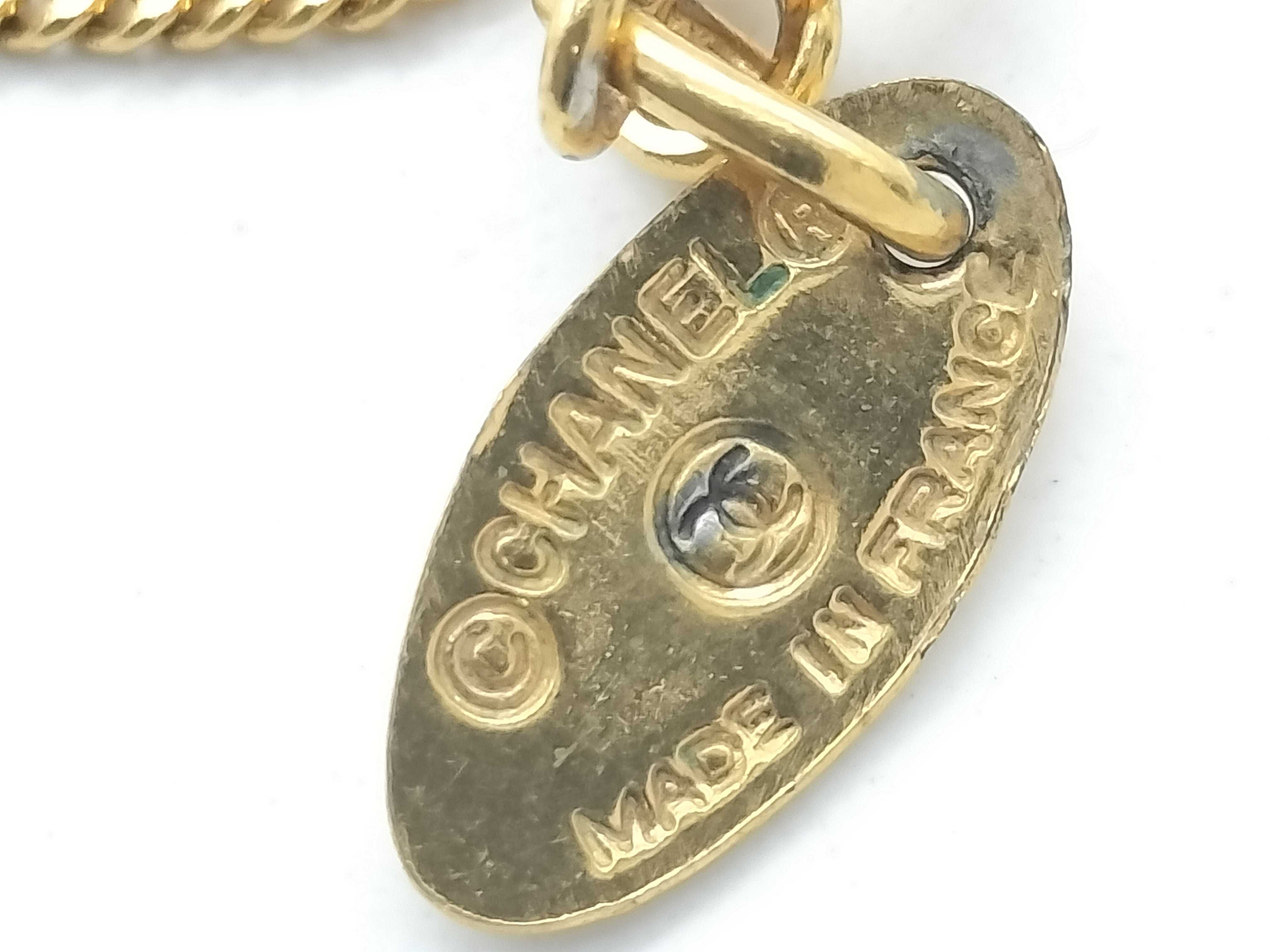 【水曜終了】(10228_0049)CHANEL フェイクパール ロゴ ネックレス ネックレス