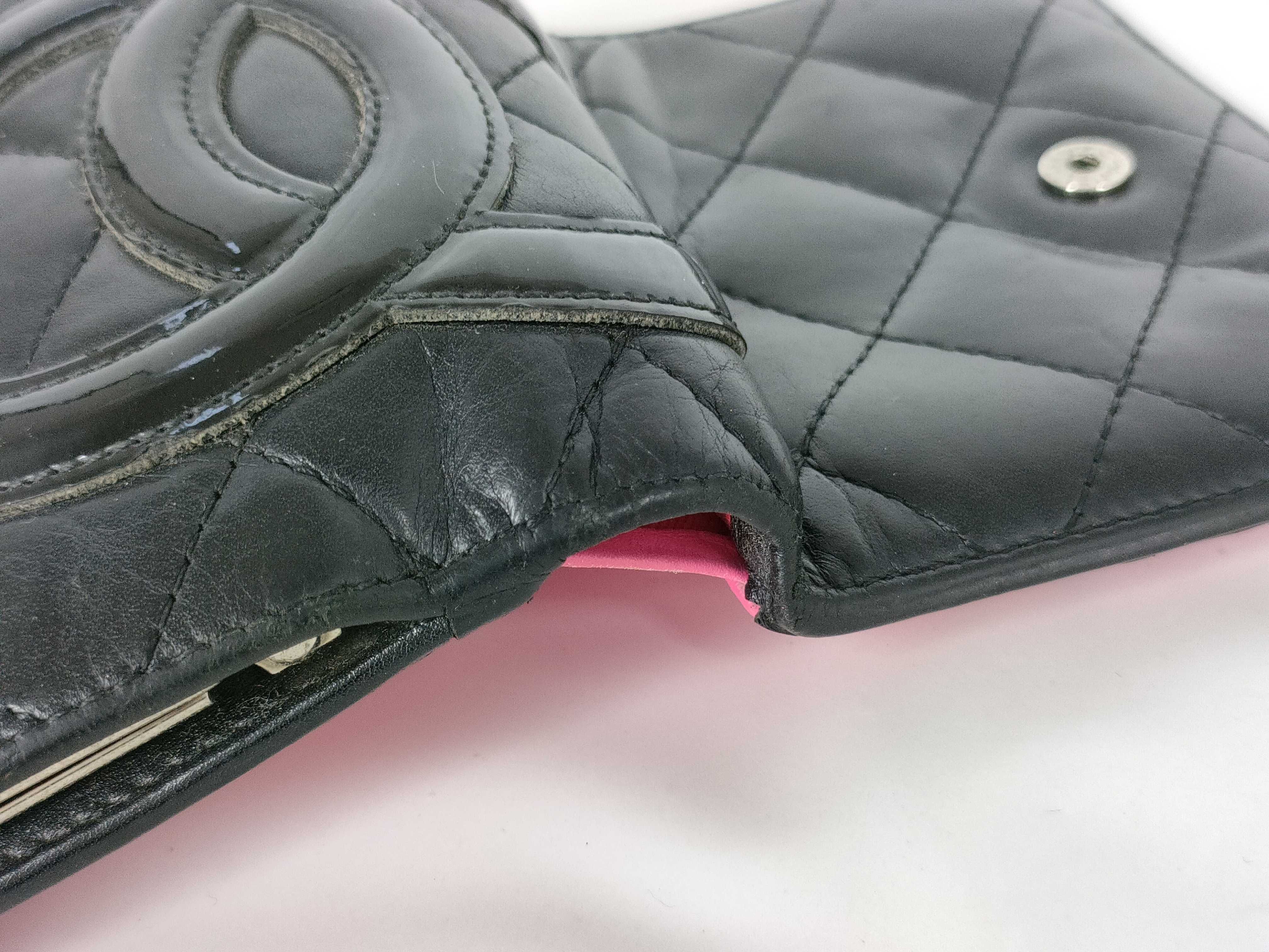 【水曜終了】(10228_0065)CHANEL カンボン ココ 二つ折り財布 財布