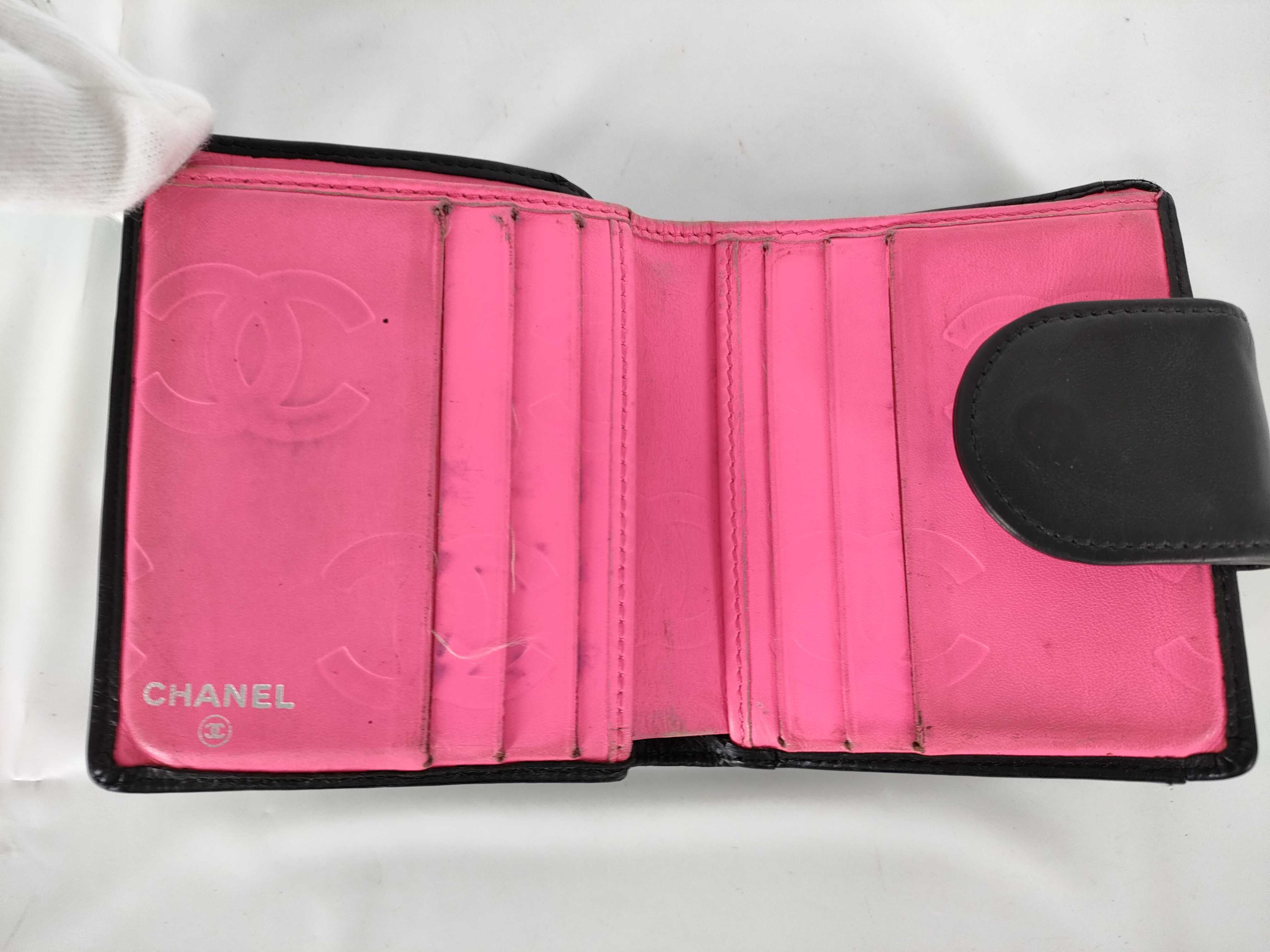 【水曜終了】(10228_0065)CHANEL カンボン ココ 二つ折り財布 財布
