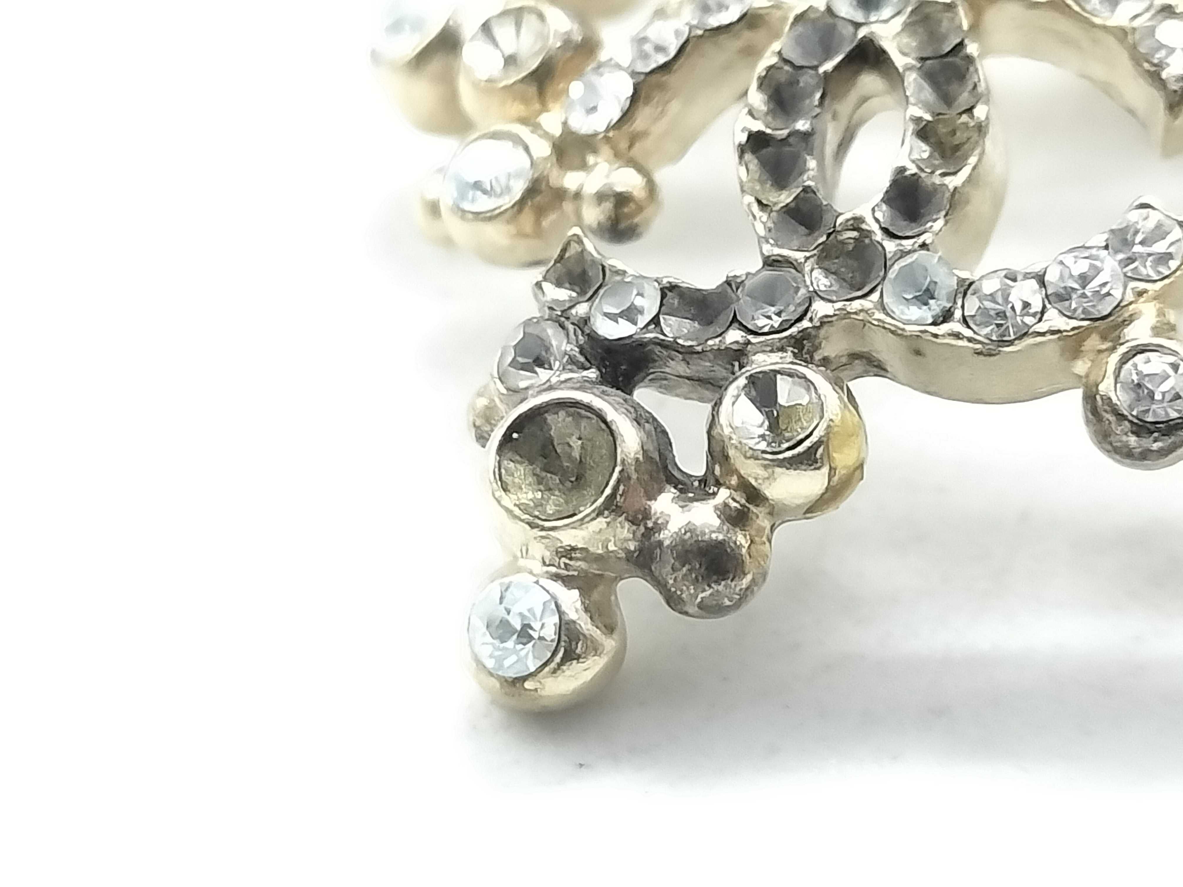 【水曜終了】(10228_0116)CHANEL ラインストーン ココマーク ネックレス