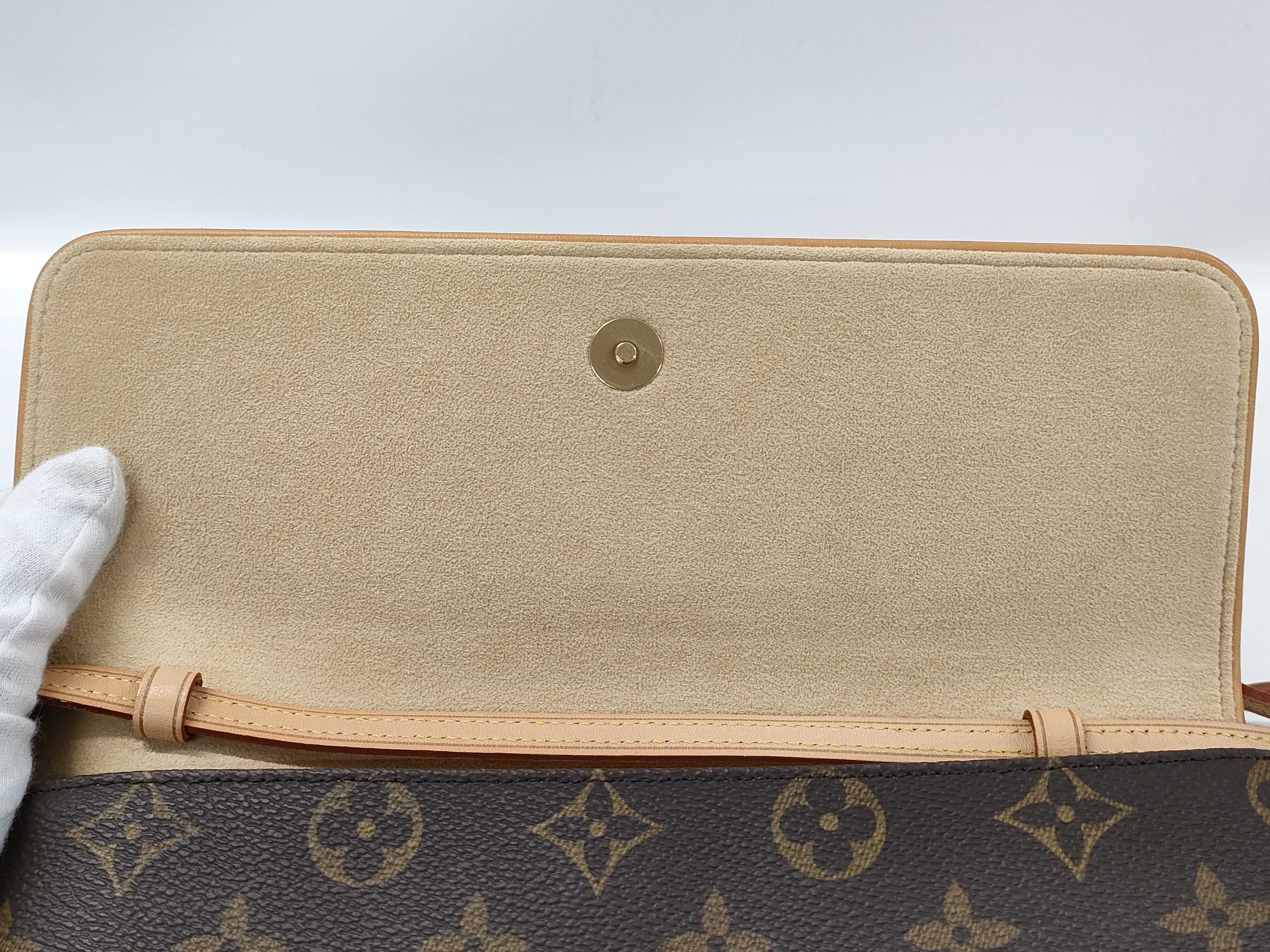【水曜終了】(10229_0288)LOUIS VUITTON モノグラム M51852 ポシェットツインGM ショルダーバッグ
