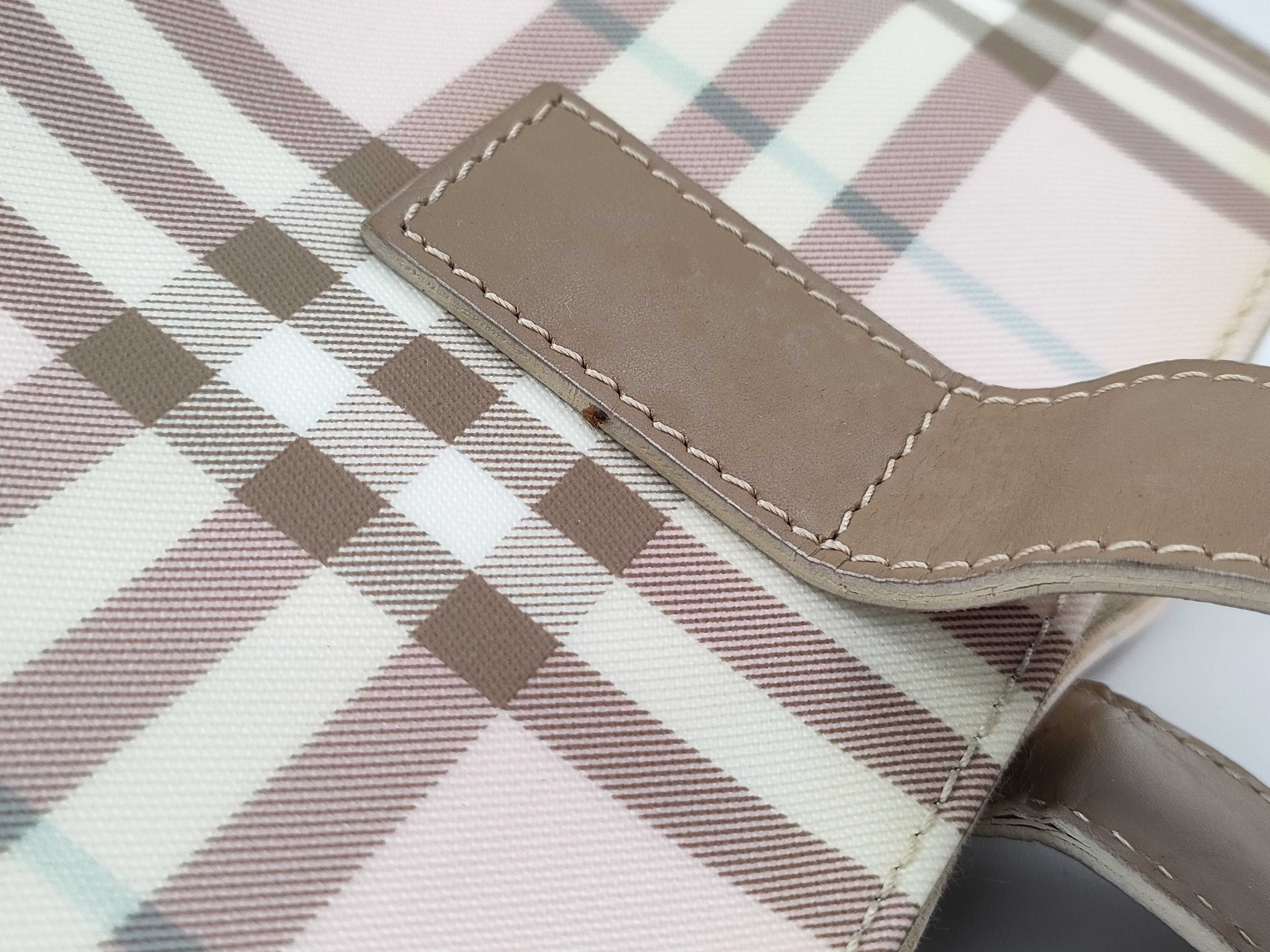 【水曜終了】(10220_0225)BURBERRY チェック トート トートバッグ