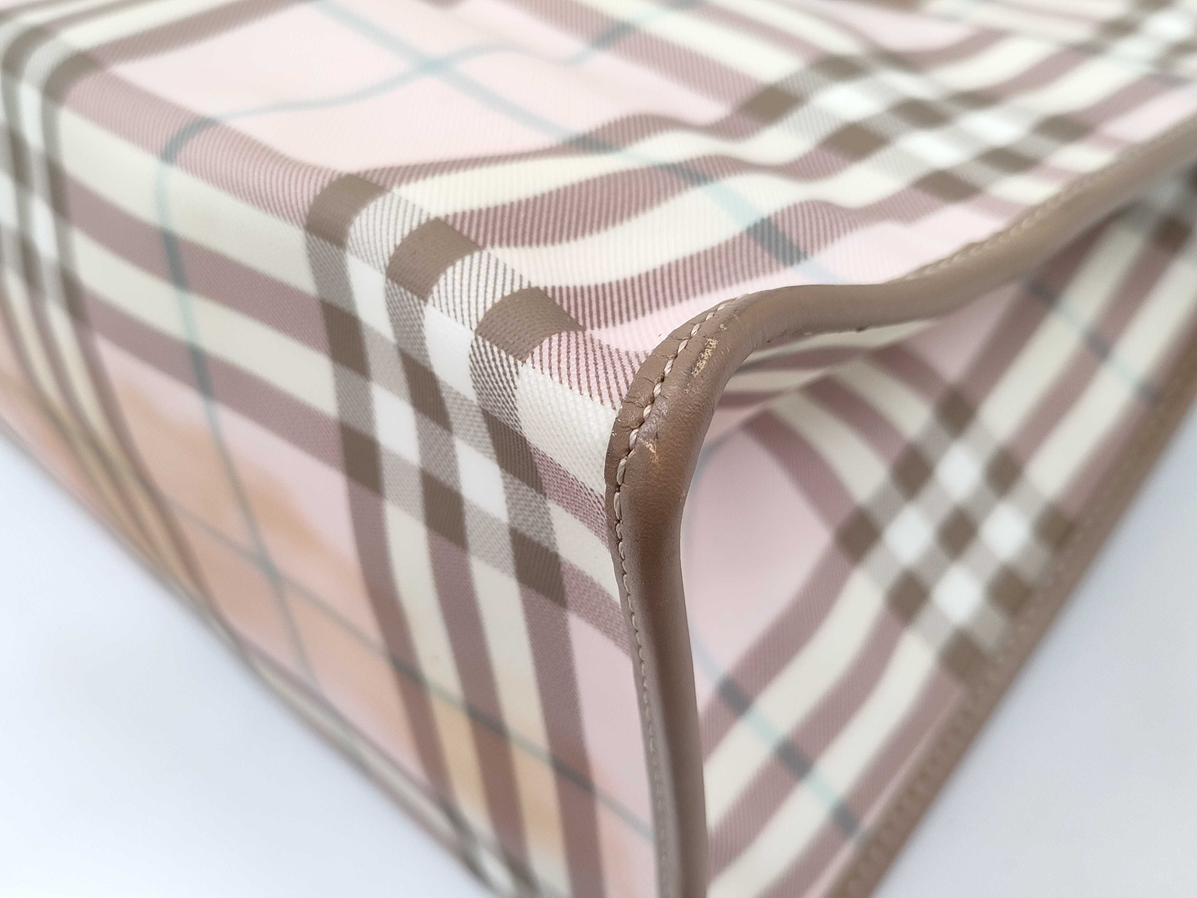 【水曜終了】(10220_0225)BURBERRY チェック トート トートバッグ