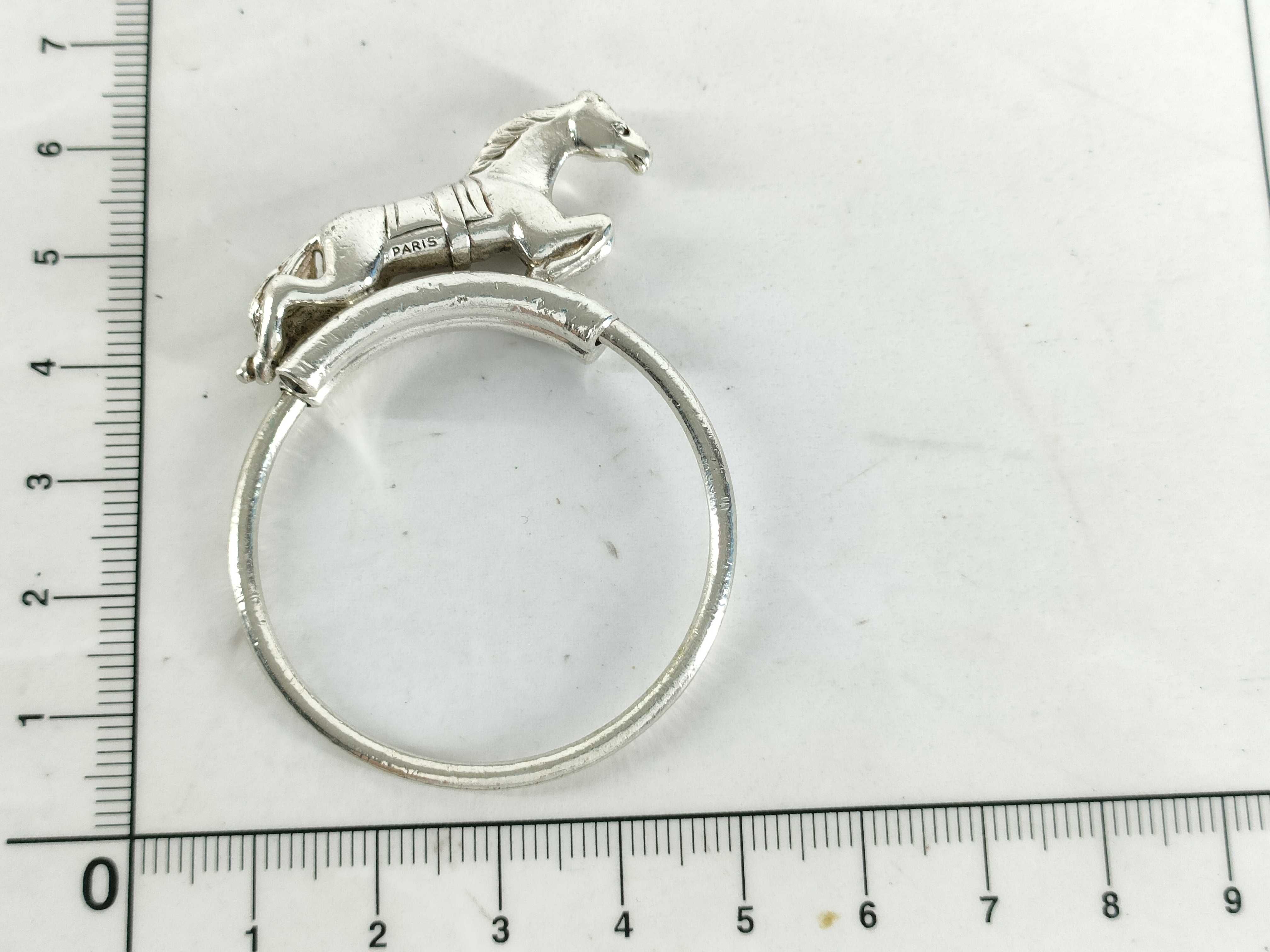 【水曜終了】(10706_0015)HERMES Hermes キーリング シルバー ホース 馬モチーフ キーケース・キーホルダー