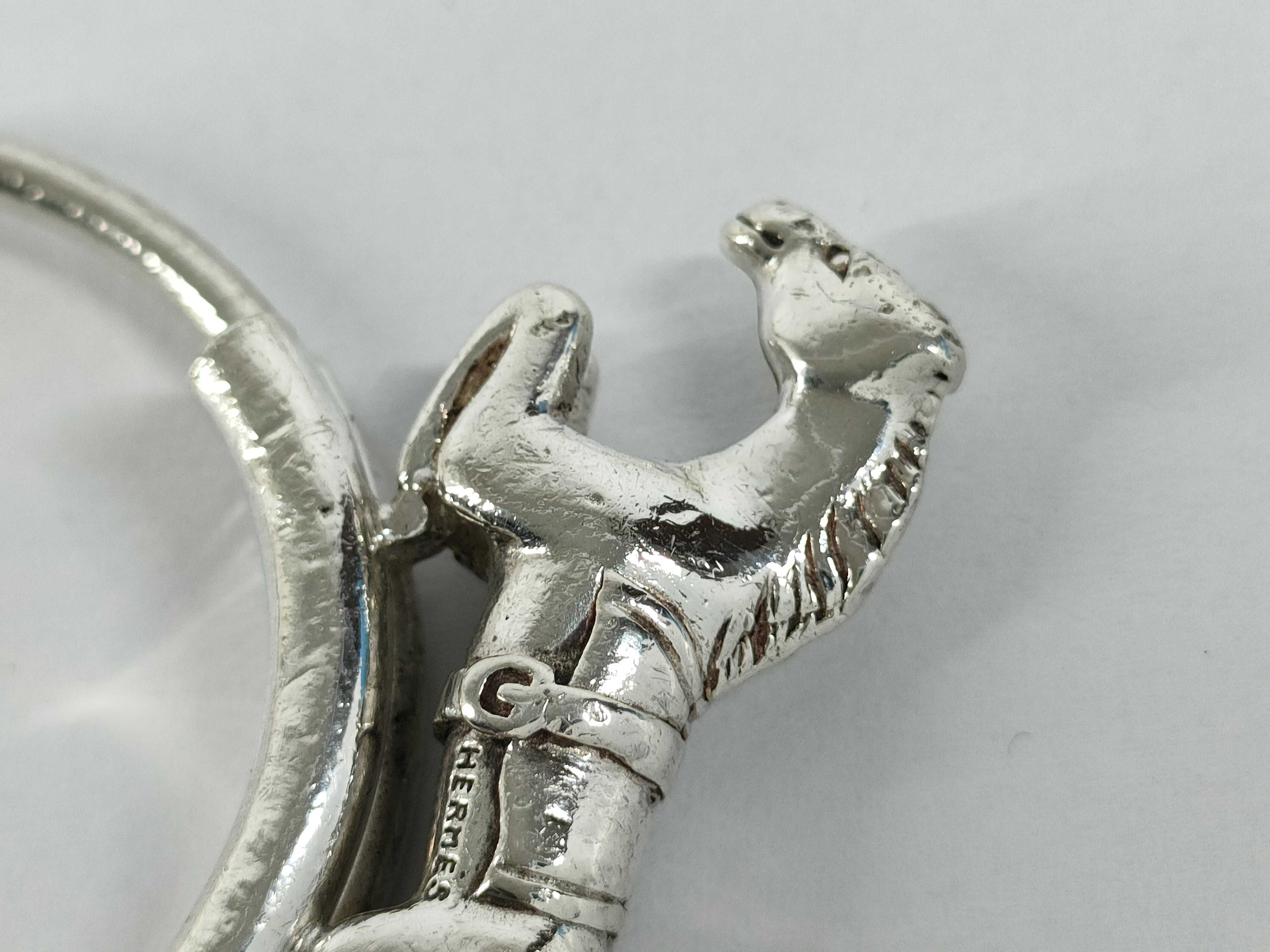 【水曜終了】(10706_0015)HERMES Hermes キーリング シルバー ホース 馬モチーフ キーケース・キーホルダー