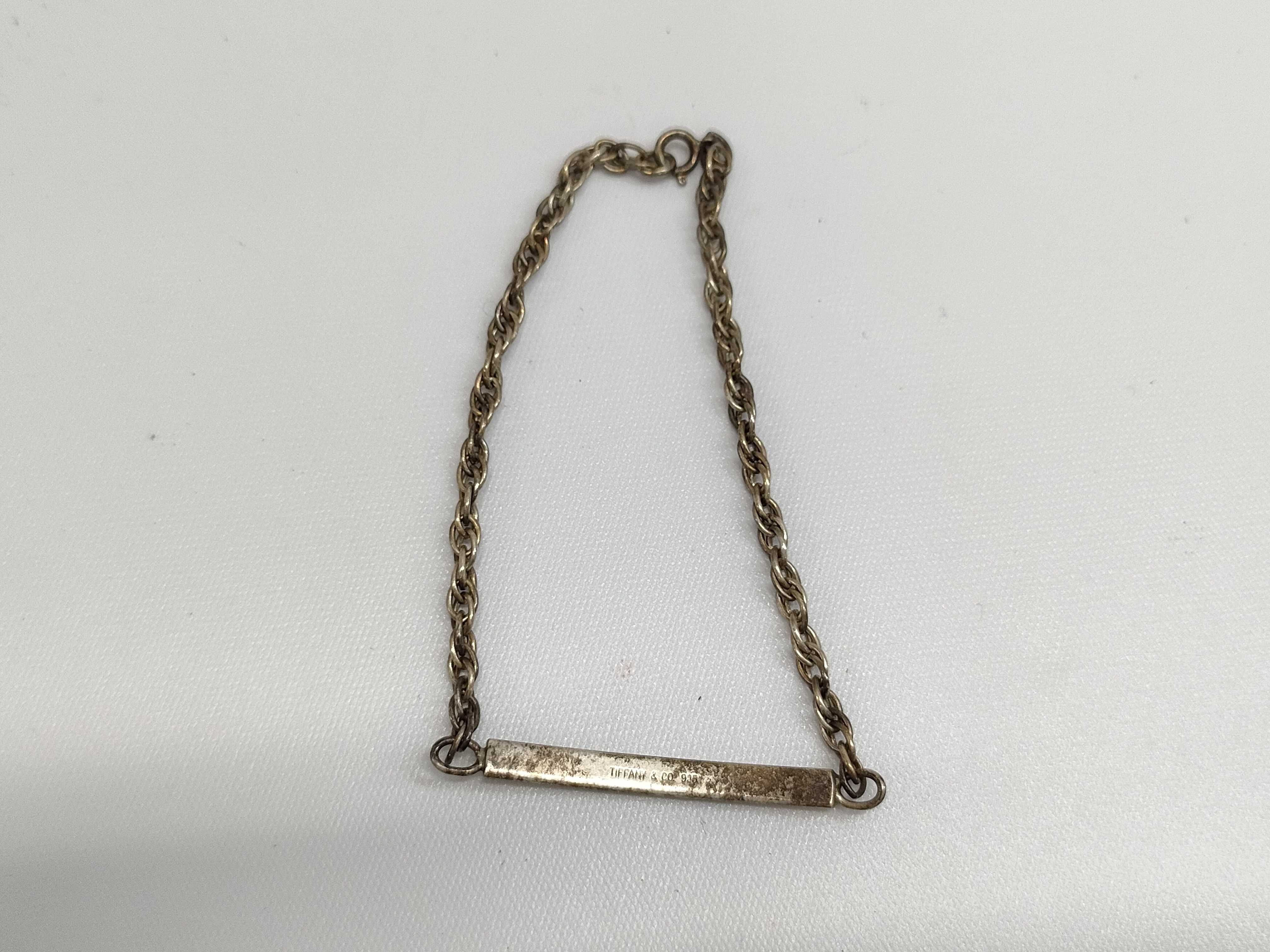 【水曜終了】(10221_0475)Tiffany&Co. IDブレスレット *刻印有 SV925 5.0g ブレスレット・バングル