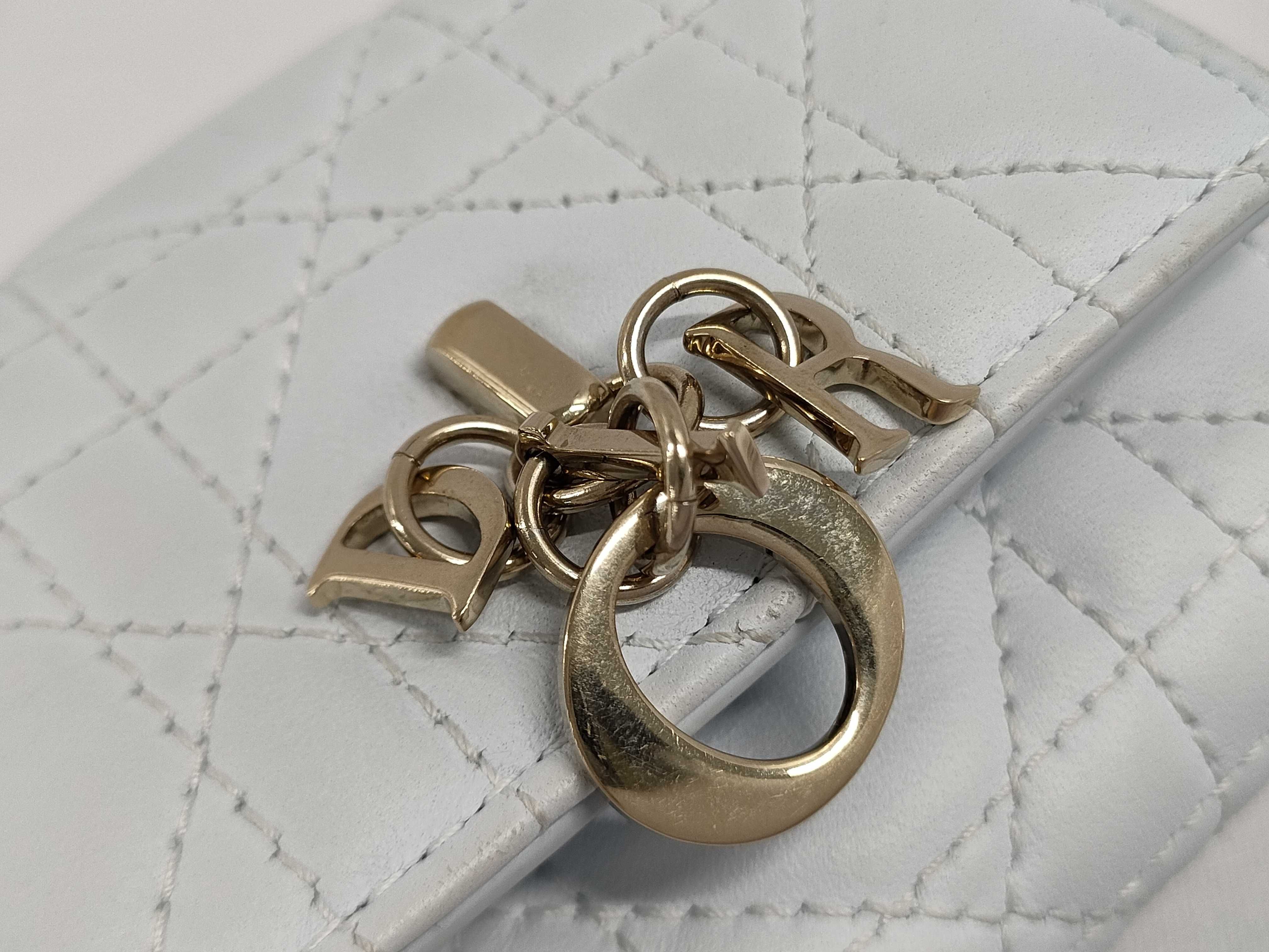 【水曜終了】(10221_0734)Dior カナージュ コンパクトジップ スカイブルー 財布