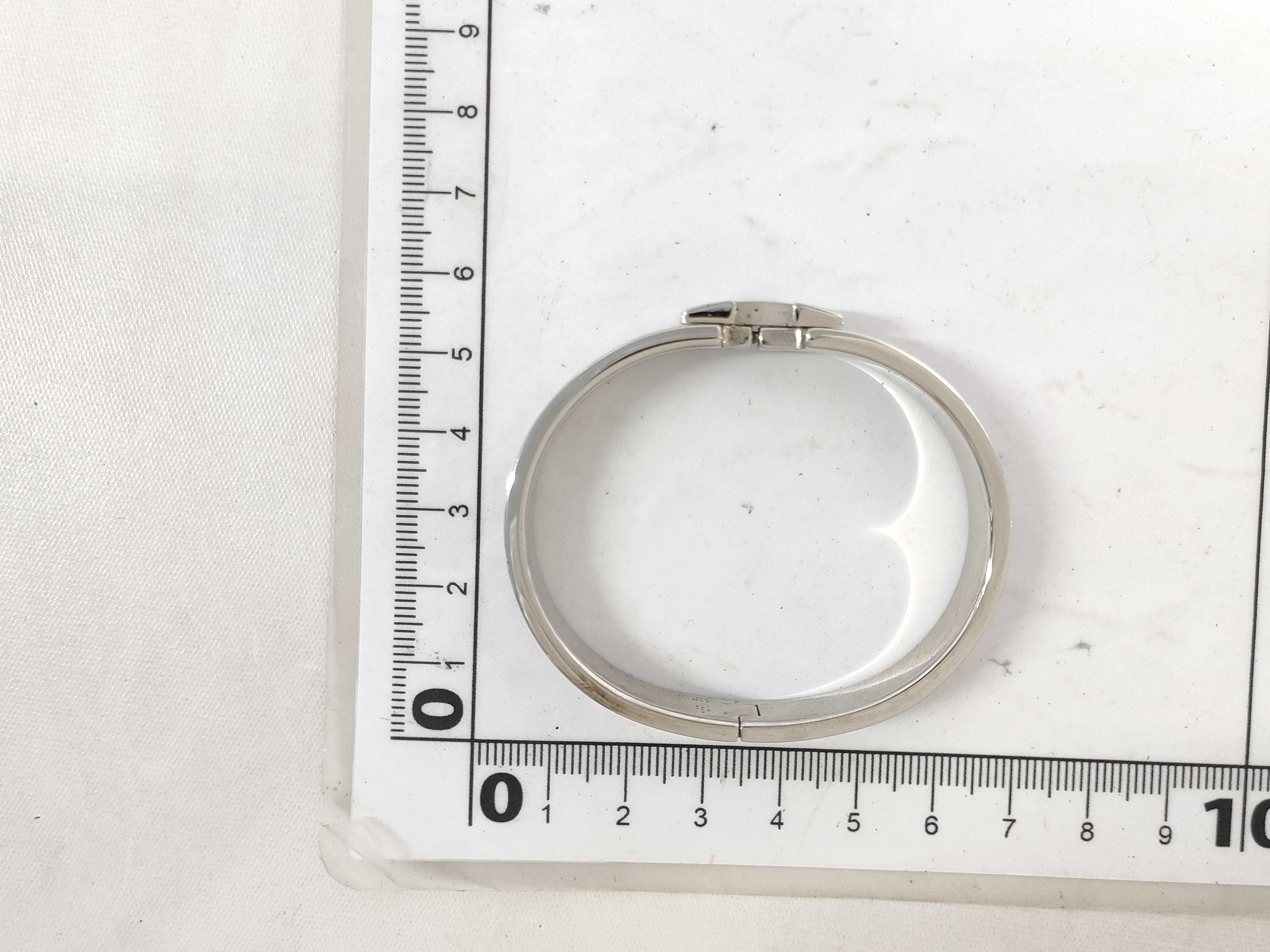 【水曜終了】(10227_0050)HERMES クリッククラック SV×ピンク バングル ブレスレット・バングル