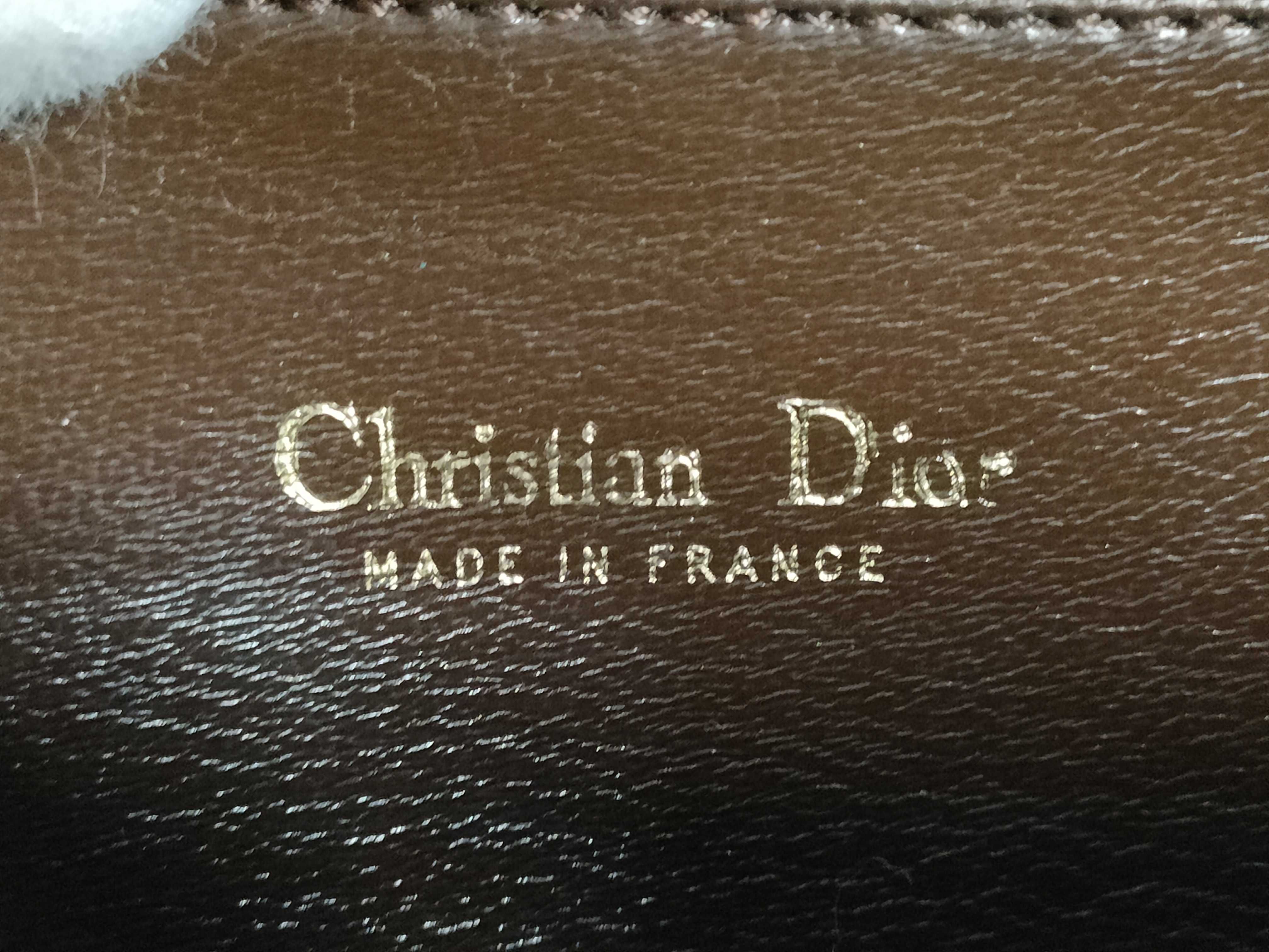 【水曜終了】(10220_0493)Dior レザー プッシュロック ハンドバッグ ハンドバッグ