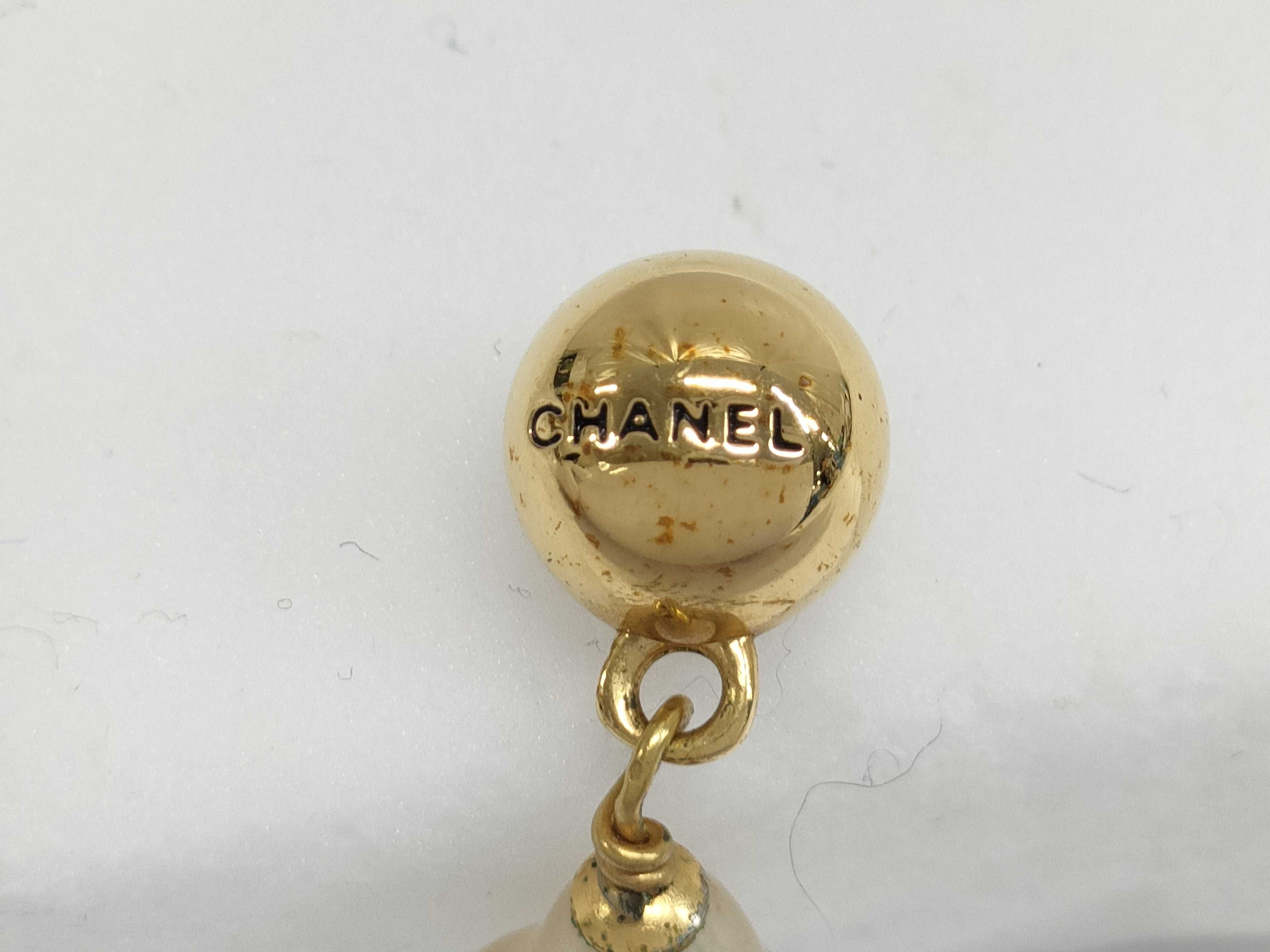 【水曜終了】(10228_0081)CHANEL パール ドロップ ピアス ピアス