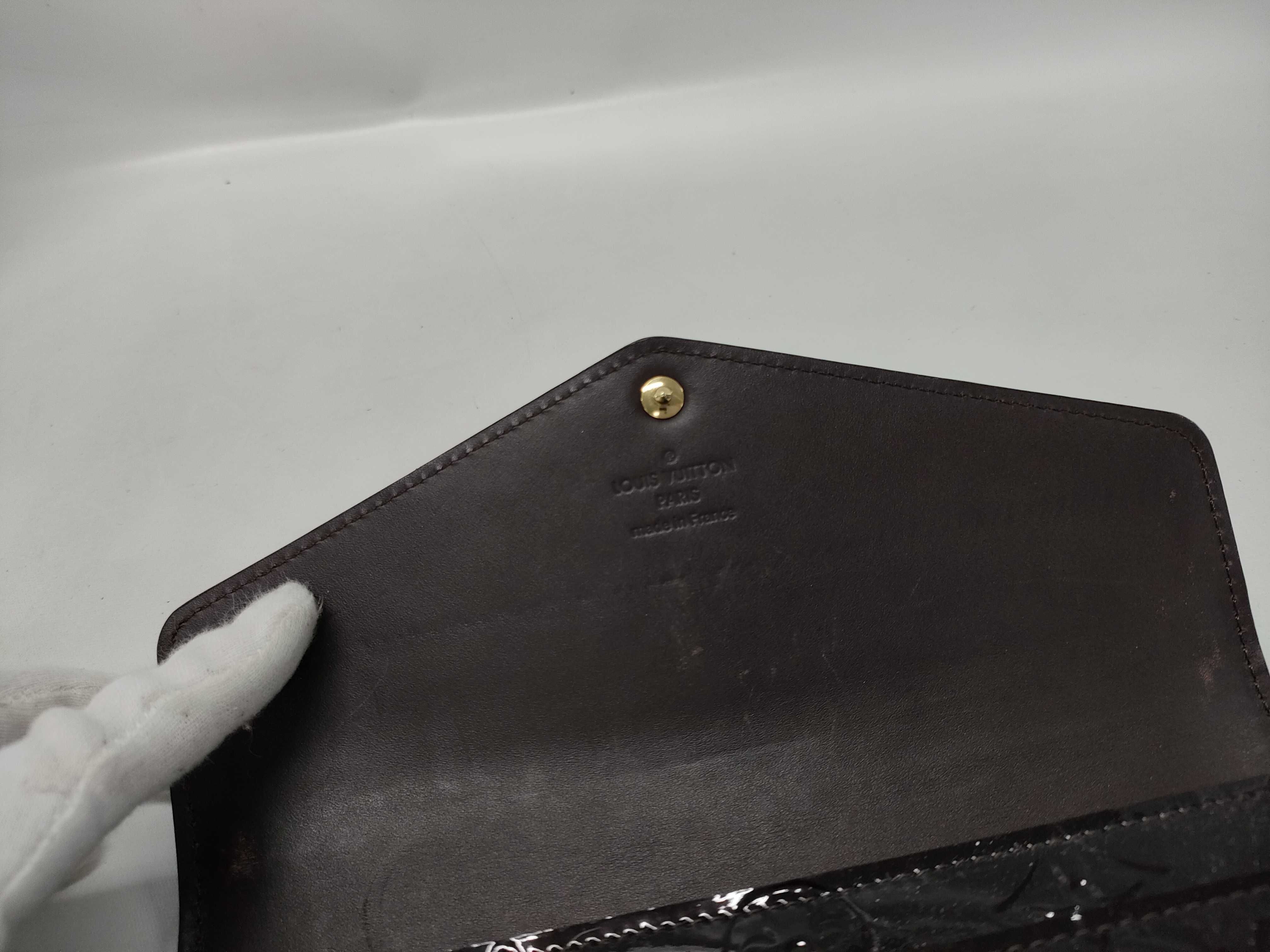 【水曜終了】(10229_0323)LOUIS VUITTON ヴェルニ ポルトフォイユサラ ネーム入り 財布
