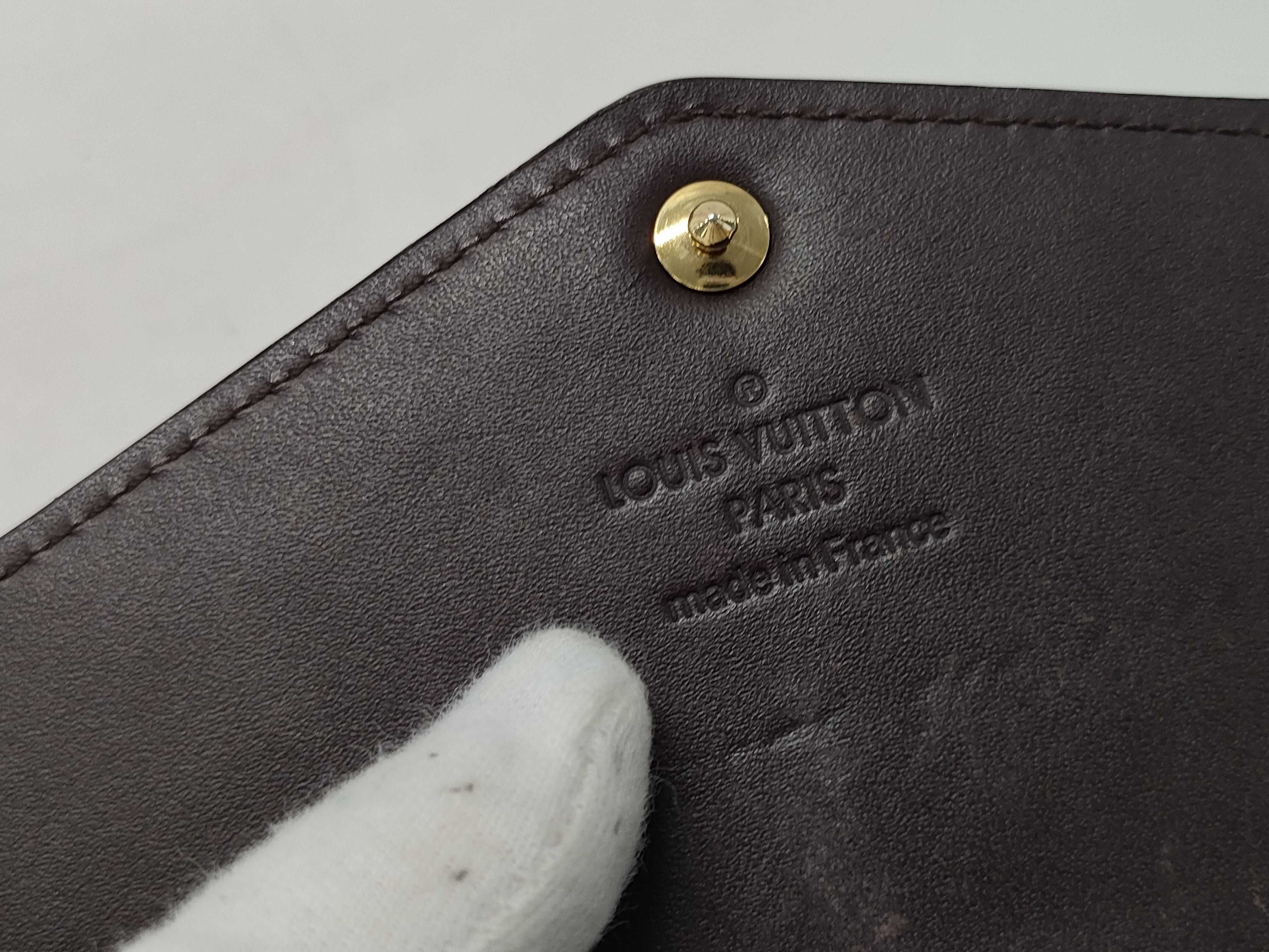 【水曜終了】(10229_0323)LOUIS VUITTON ヴェルニ ポルトフォイユサラ ネーム入り 財布