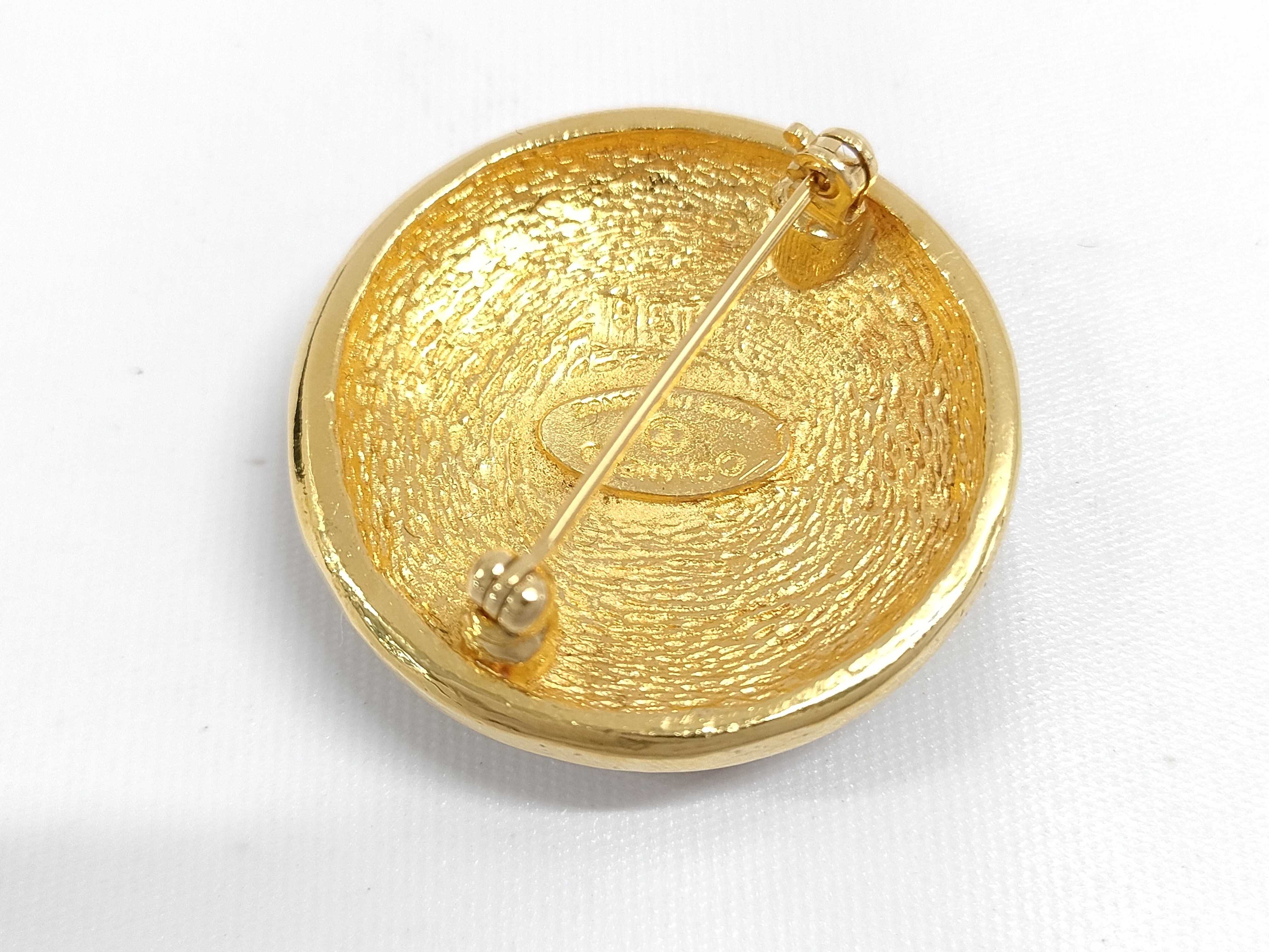 【水曜終了】(10228_0098)CHANEL ココ ラウンド ブローチ ブローチ