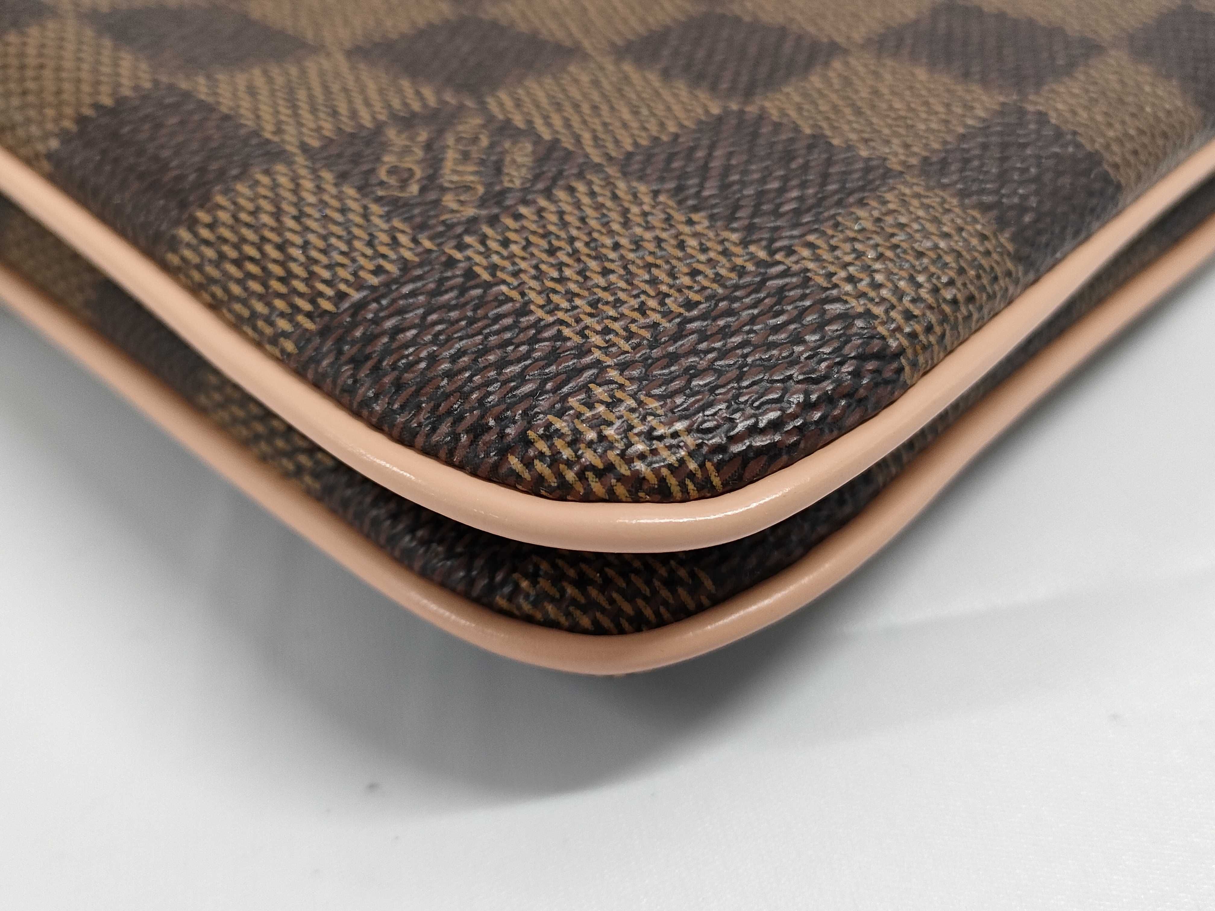 【水曜終了】(10218_0110)LOUIS VUITTON ダミエ ポシェットドゥーブル ポーチ