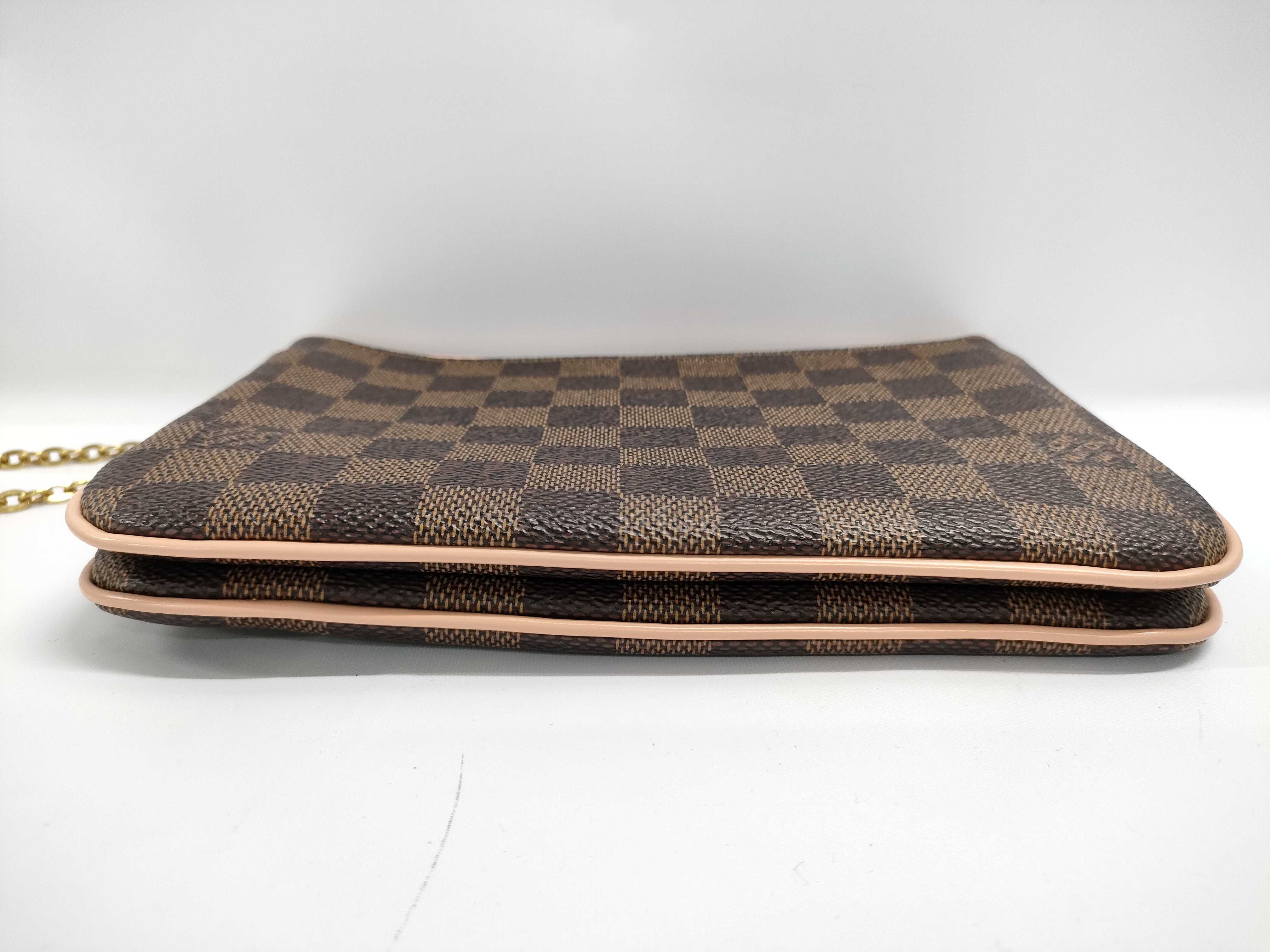 【水曜終了】(10218_0110)LOUIS VUITTON ダミエ ポシェットドゥーブル ポーチ