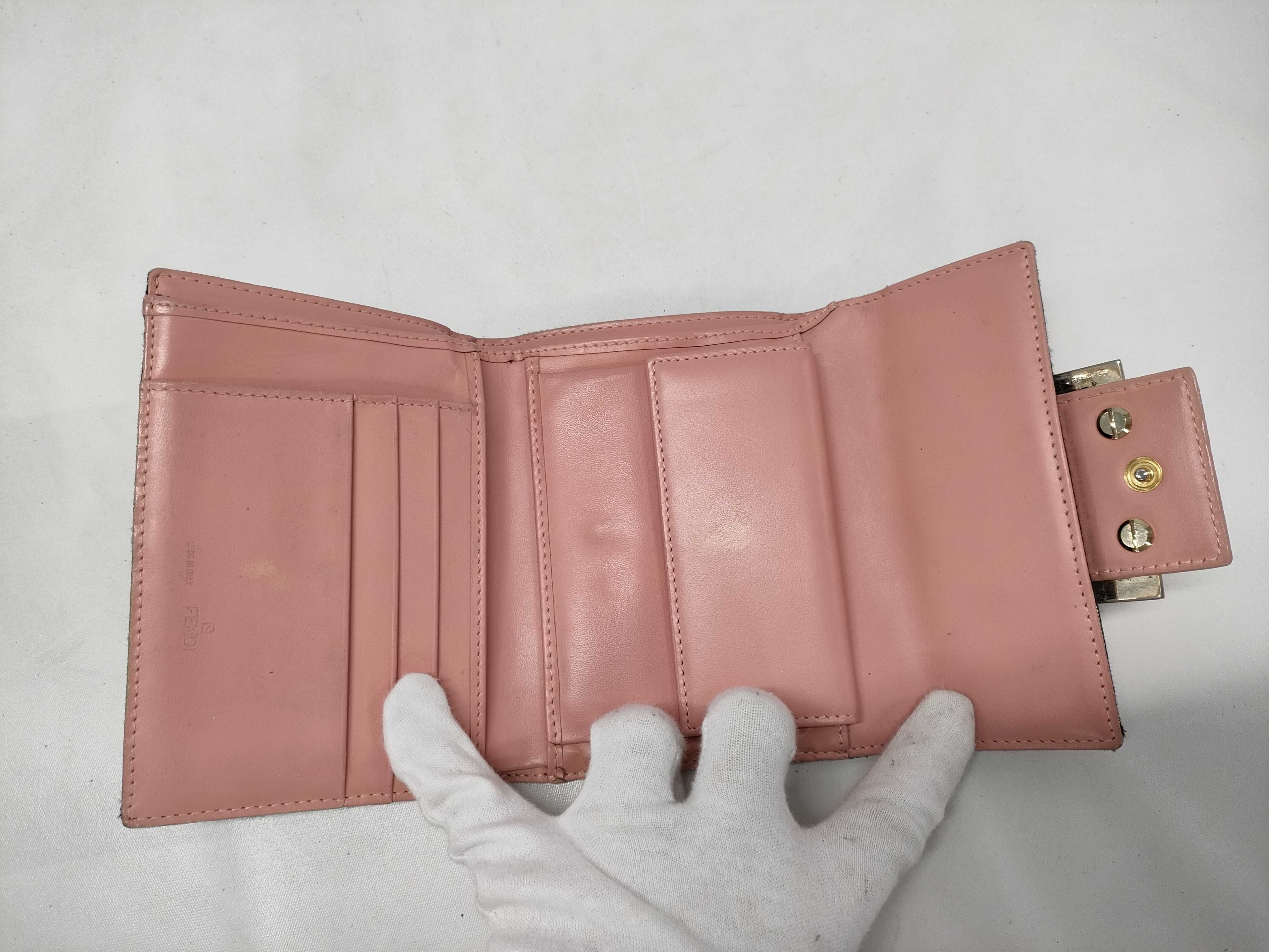 【水曜終了】(10230_0347)FENDI マンマ ズッカ 折り財布 使用感有 財布