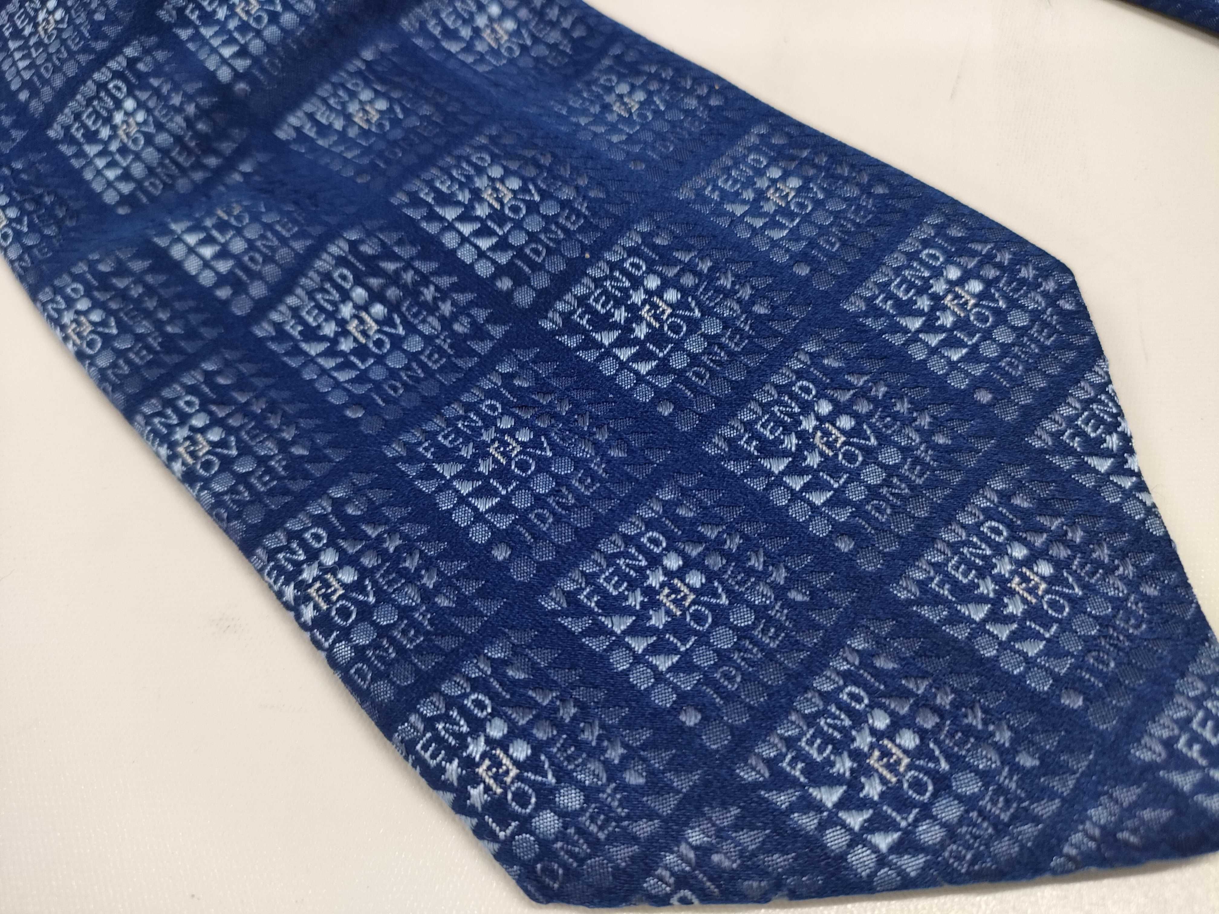 【水曜終了】(10221_0253)FENDI ロゴネクタイ その他小物
