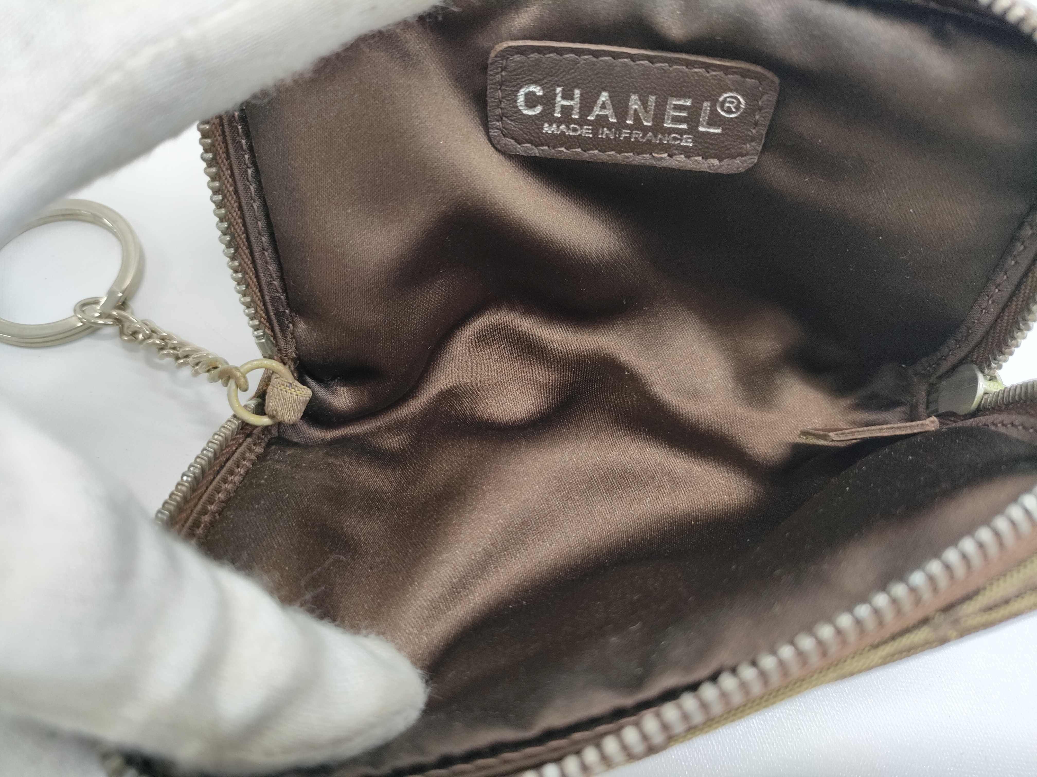 【水曜終了】(10228_0075)CHANEL ニュートラベルライン キーリング付きポーチ 7番台 カード有 ポーチ