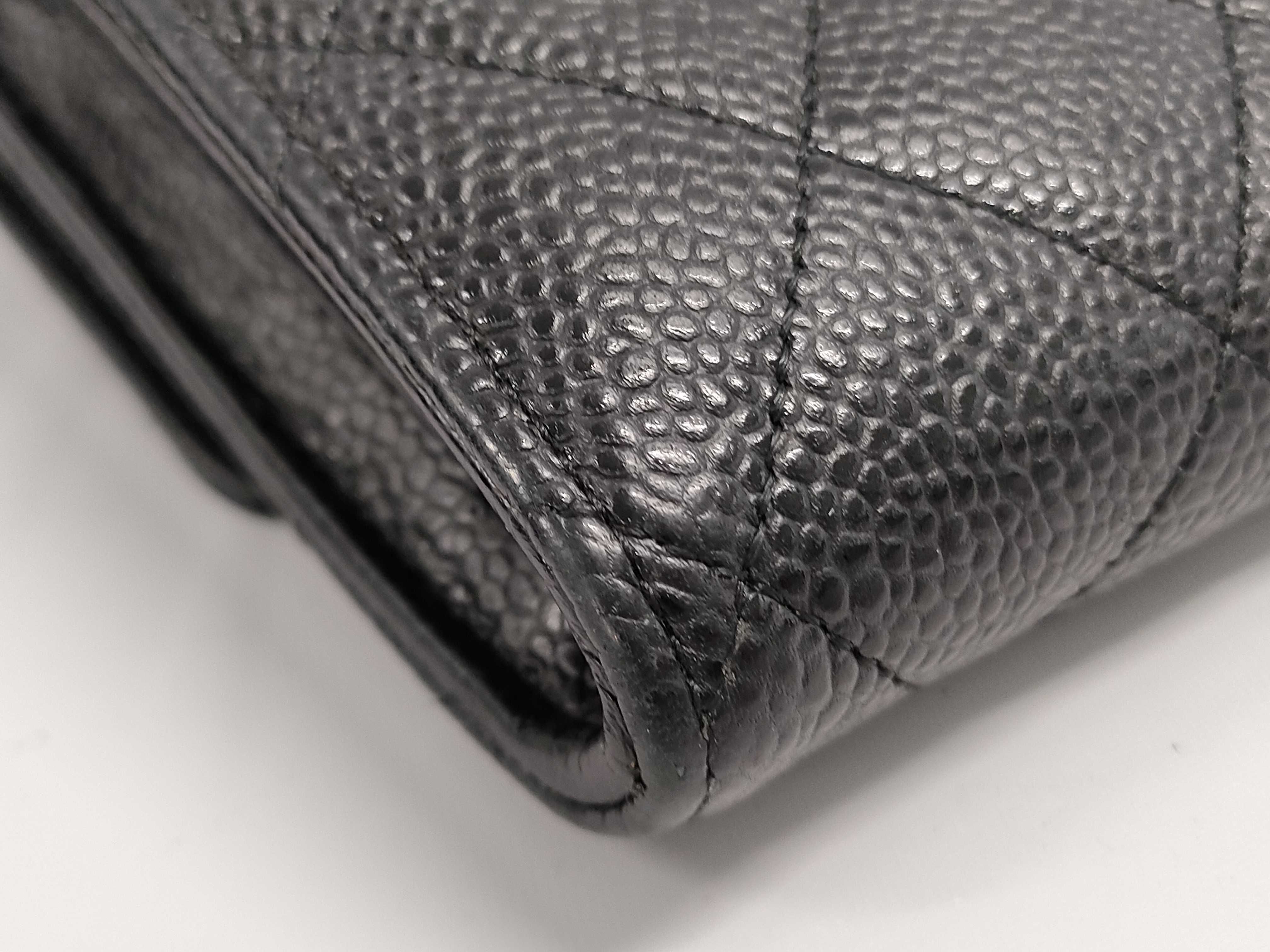 【水曜終了】(10228_0092)CHANEL キャビアスキン 長財布 財布
