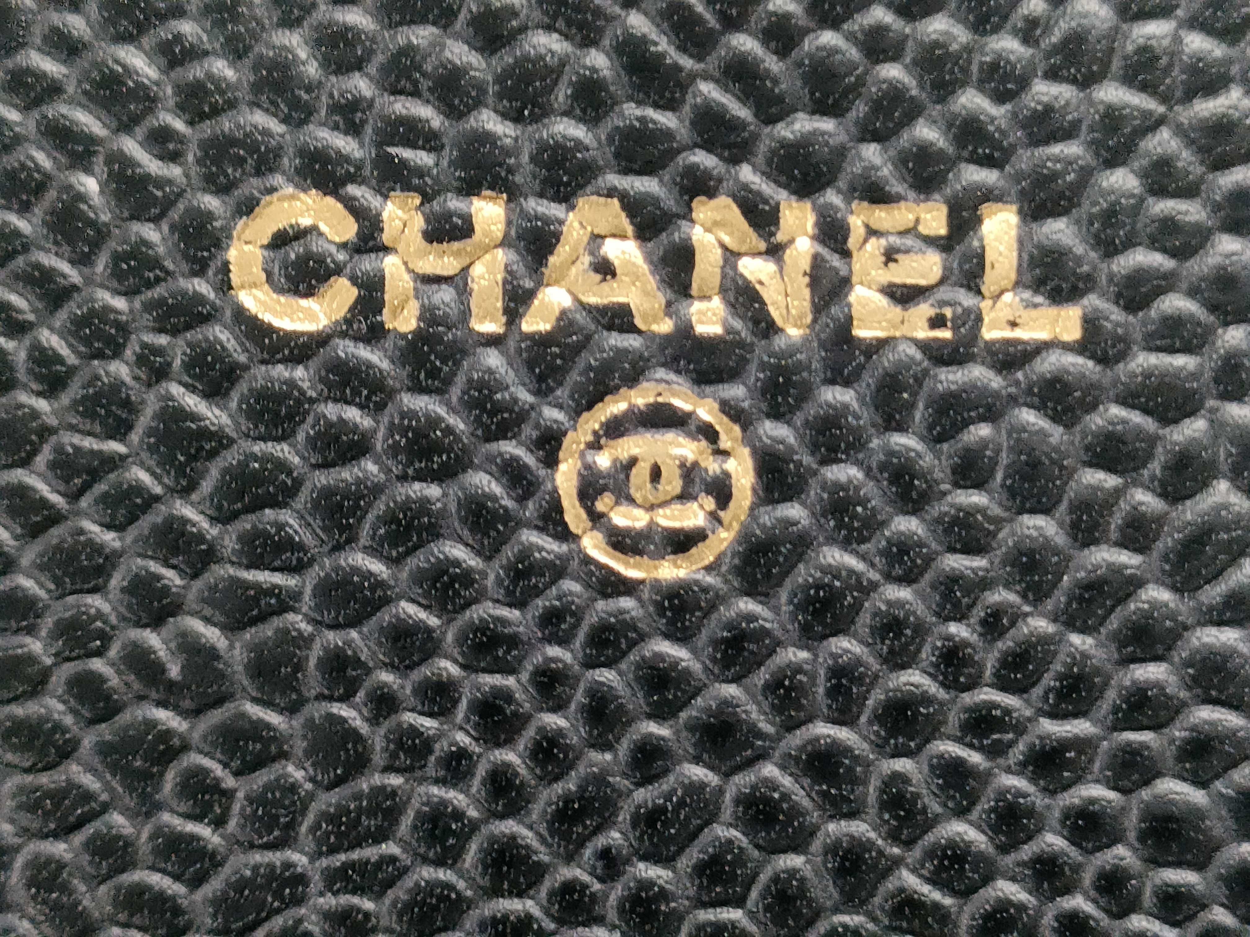 【水曜終了】(10228_0092)CHANEL キャビアスキン 長財布 財布