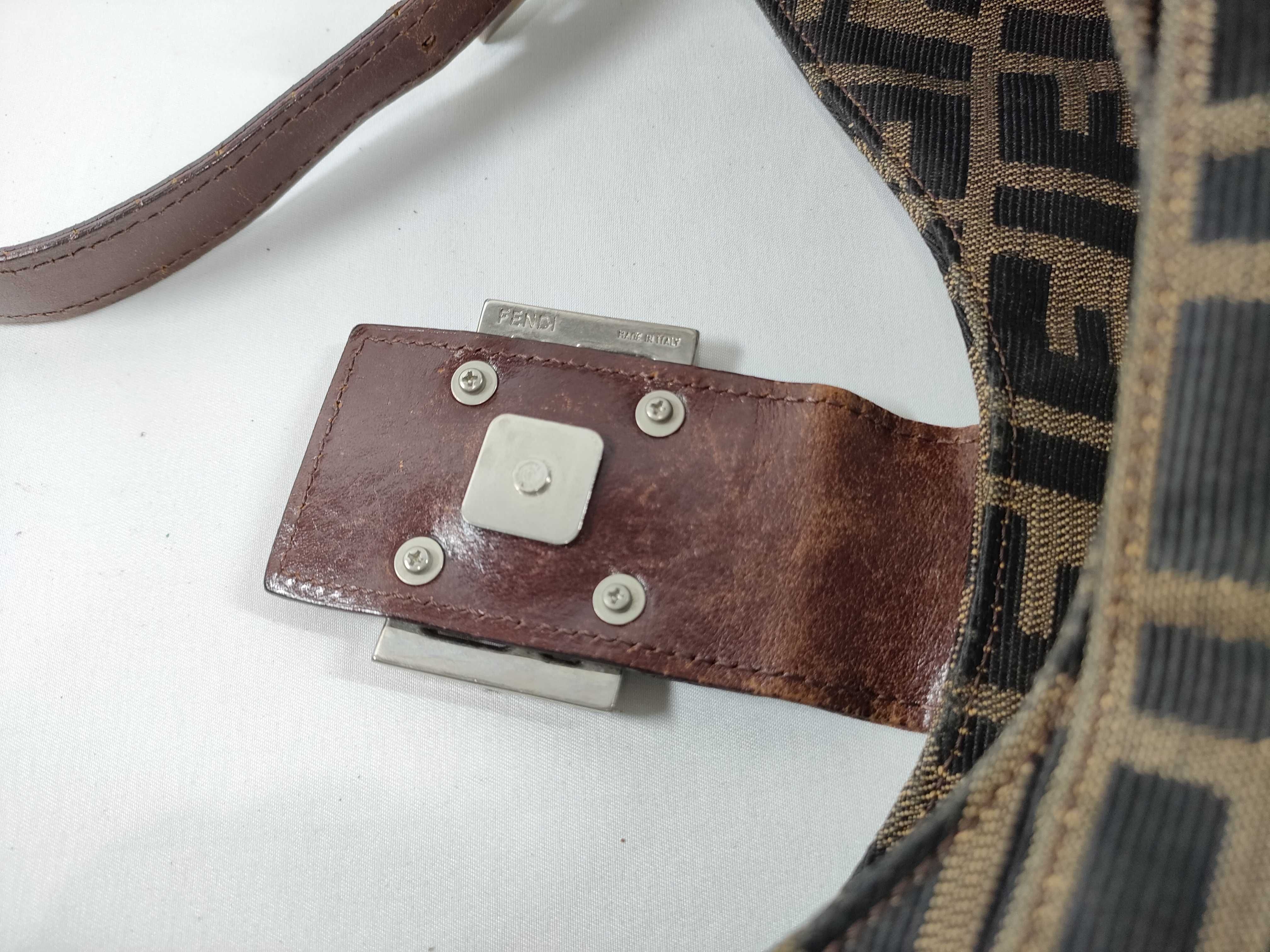 【水曜終了】(10230_0322)FENDI マンマ ズッカ ワンショルダー ※金具ねじ社外リペア ハンドバッグ