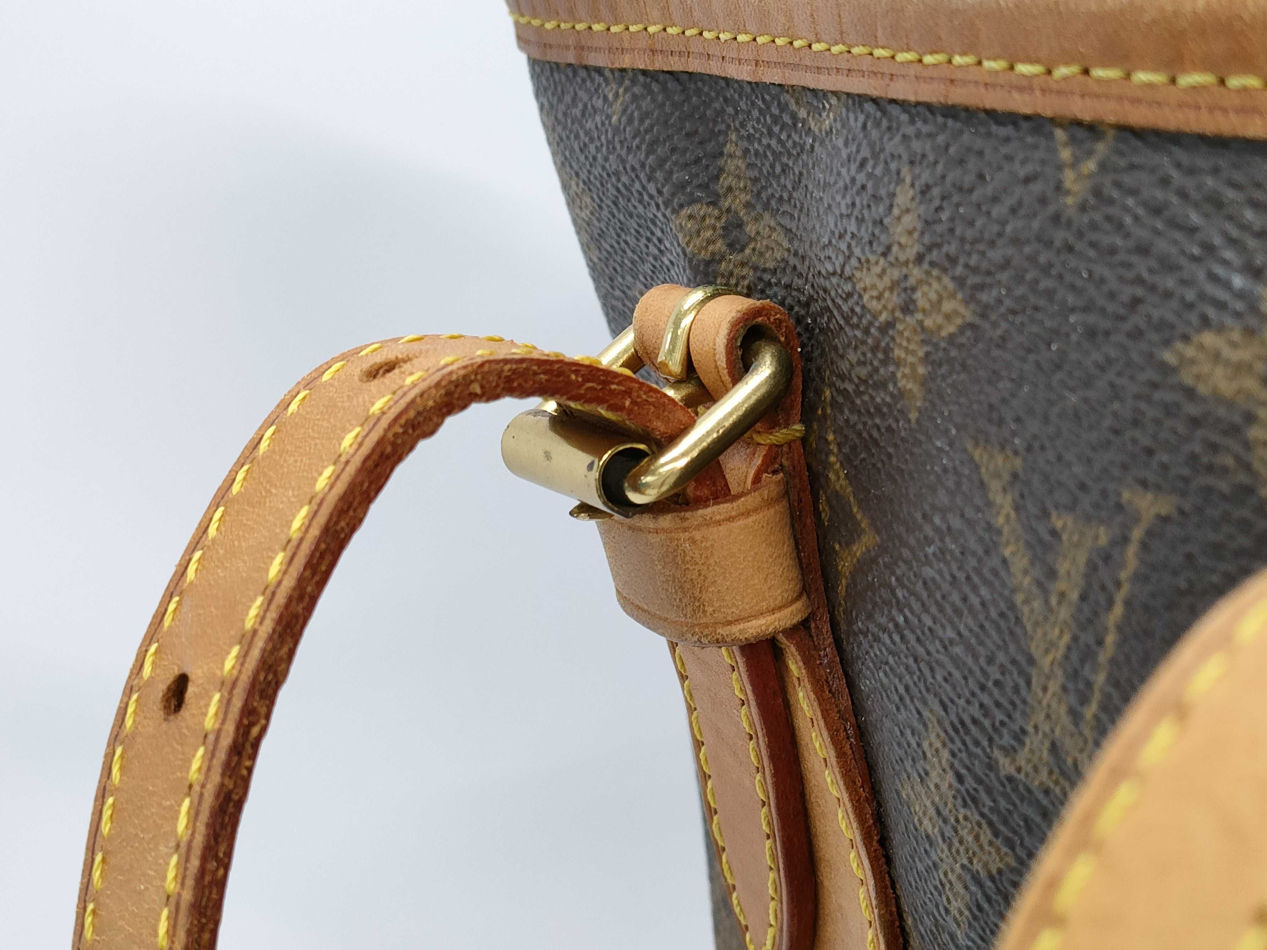 【水曜終了】(10229_0292)LOUIS VUITTON モノグラム バケットPM ポーチあり トートバッグ