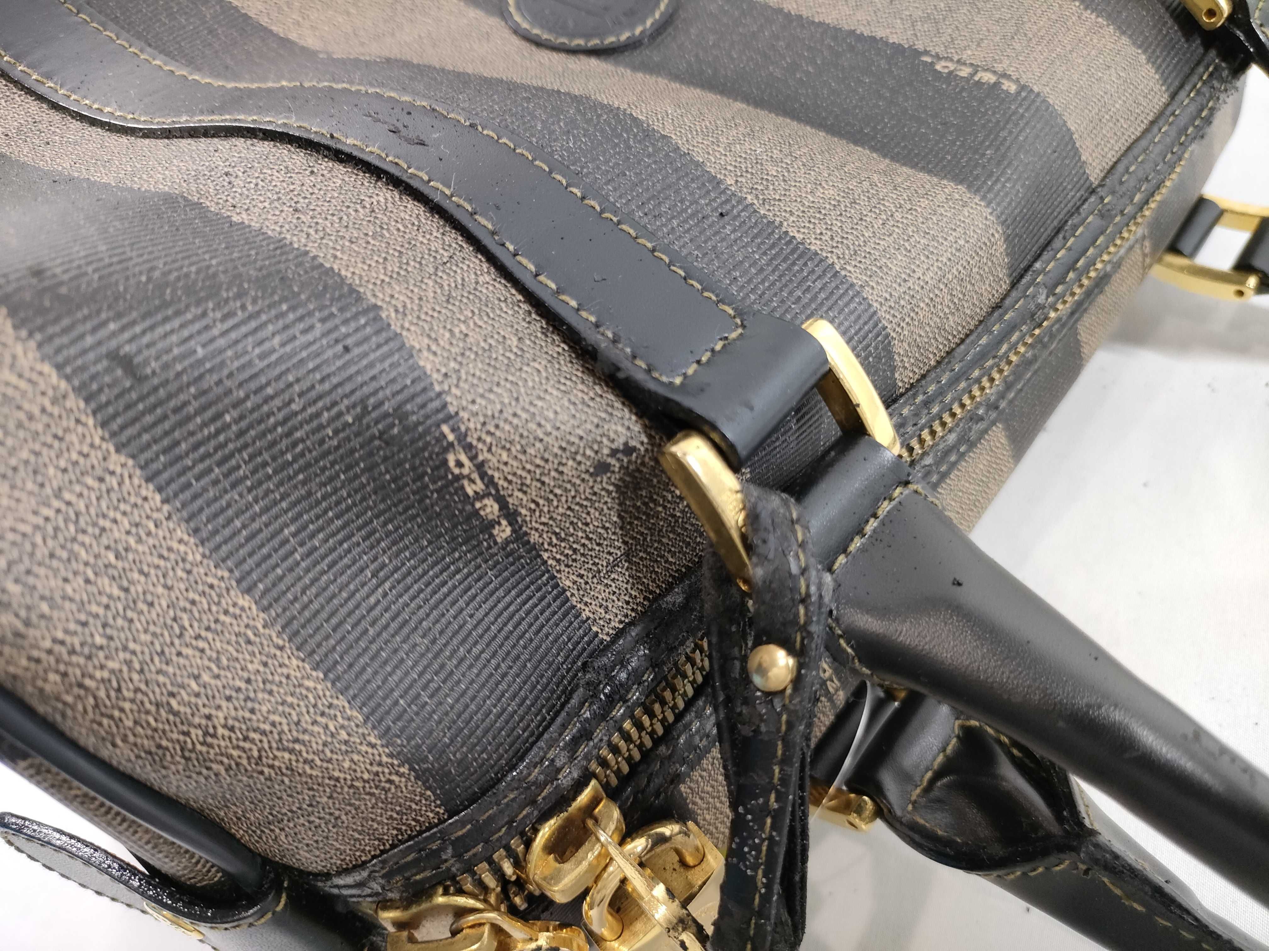 【水曜終了】(10230_0326)FENDI ペカン柄 ボストン ハンドバッグ