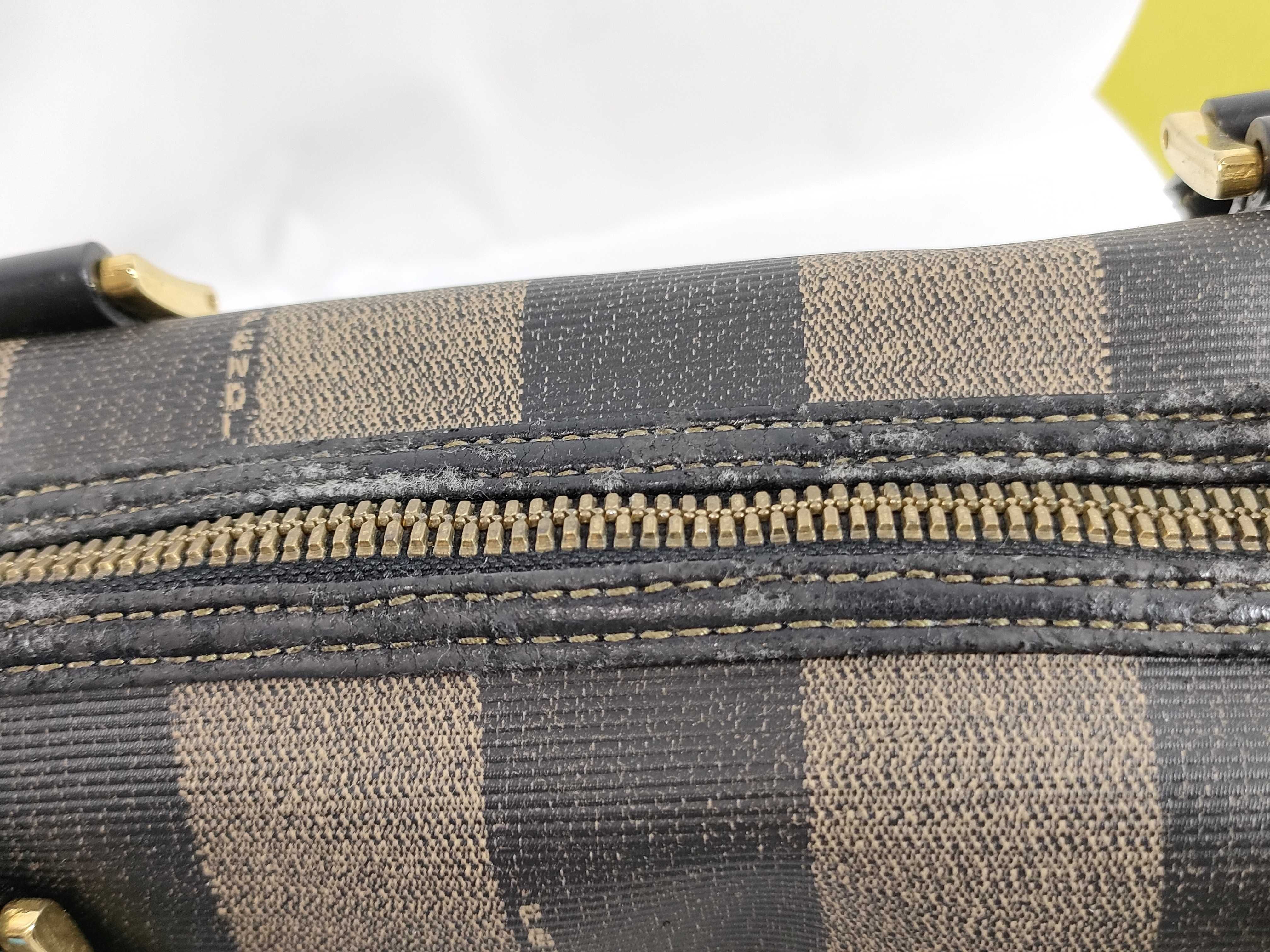 【水曜終了】(10230_0326)FENDI ペカン柄 ボストン ハンドバッグ