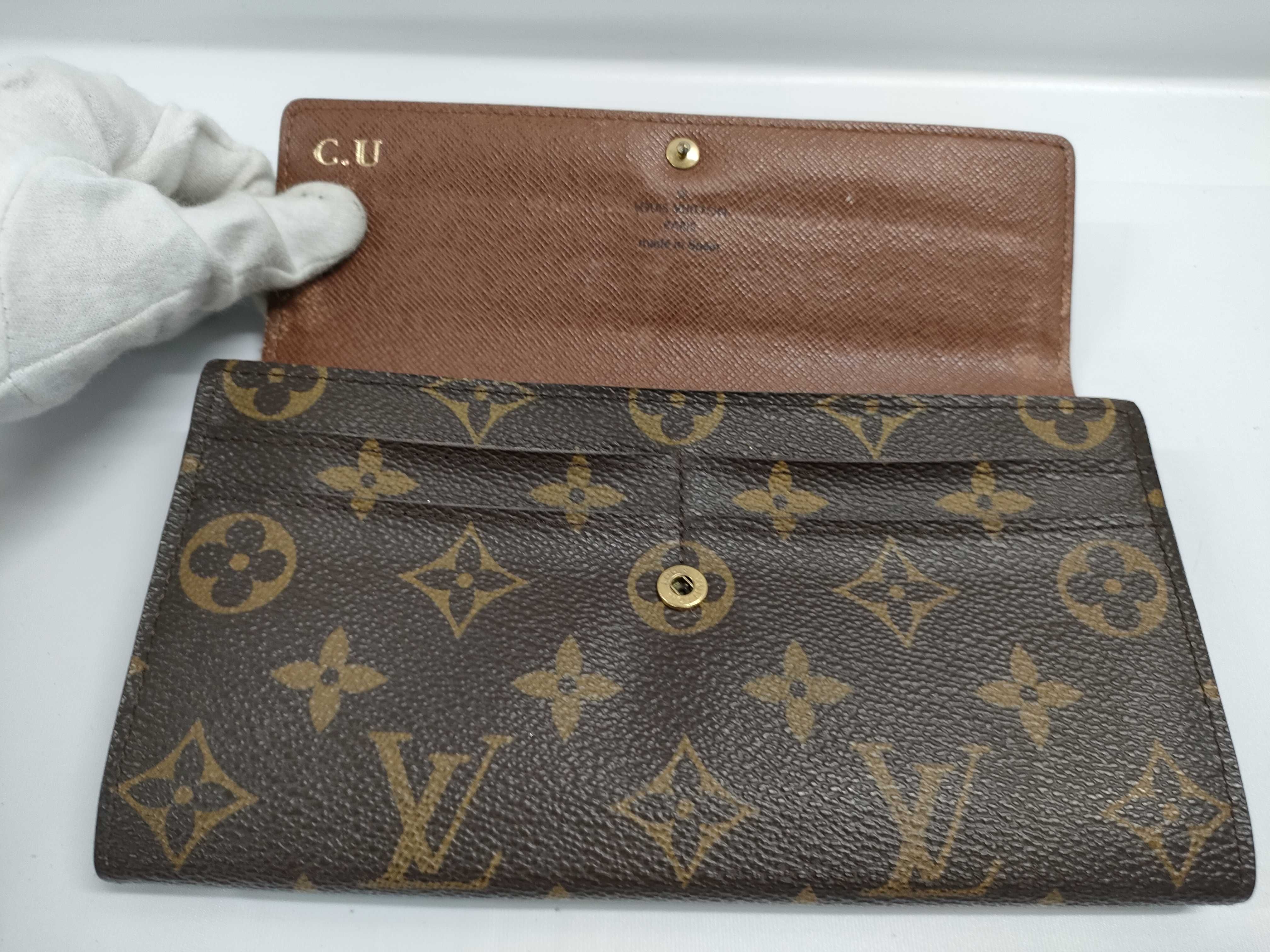 【水曜終了】(10229_0334)LOUIS VUITTON モノグラム ポルトフォイユ・サラ イニシャル入り 財布