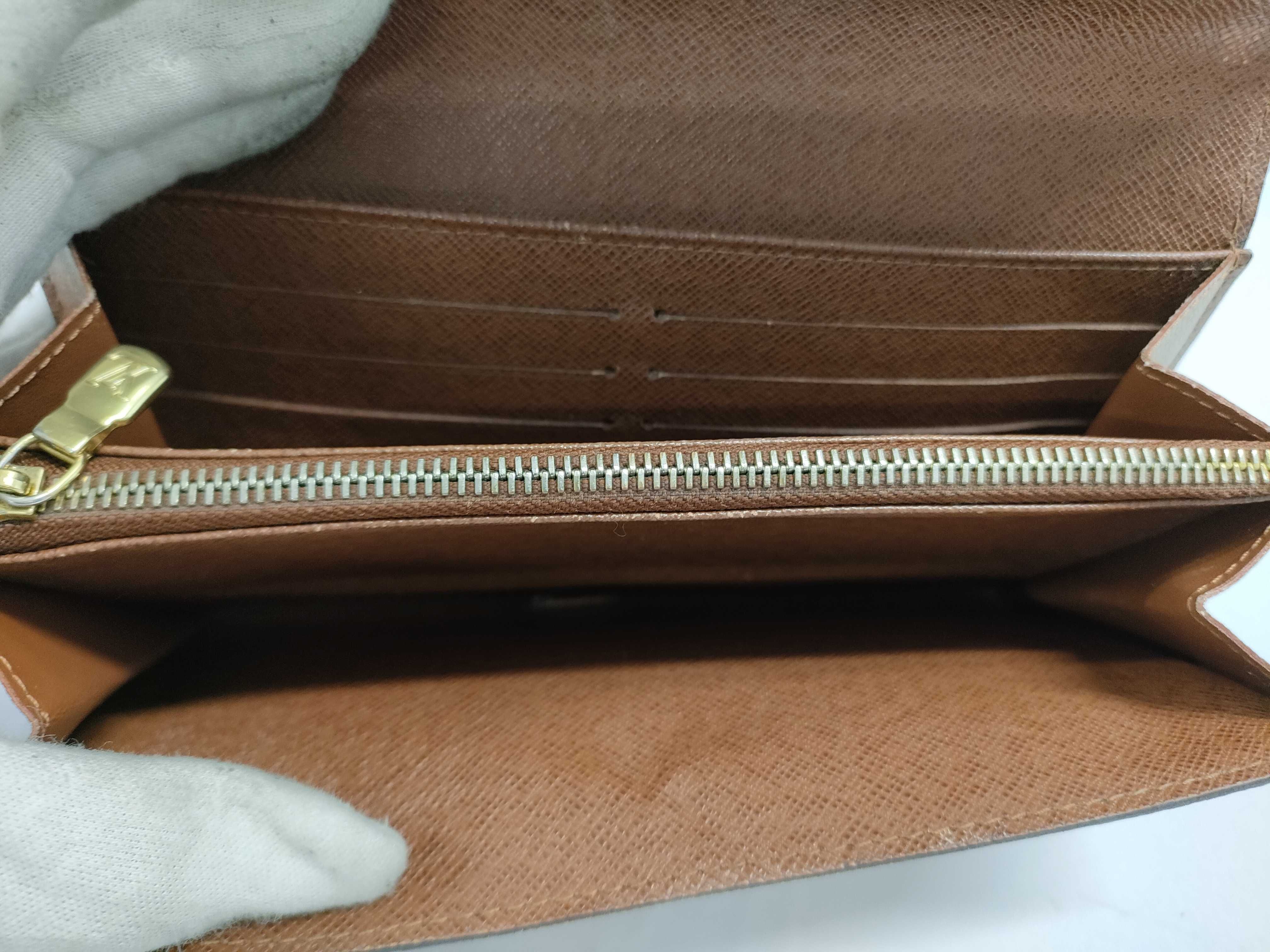 【水曜終了】(10229_0334)LOUIS VUITTON モノグラム ポルトフォイユ・サラ イニシャル入り 財布