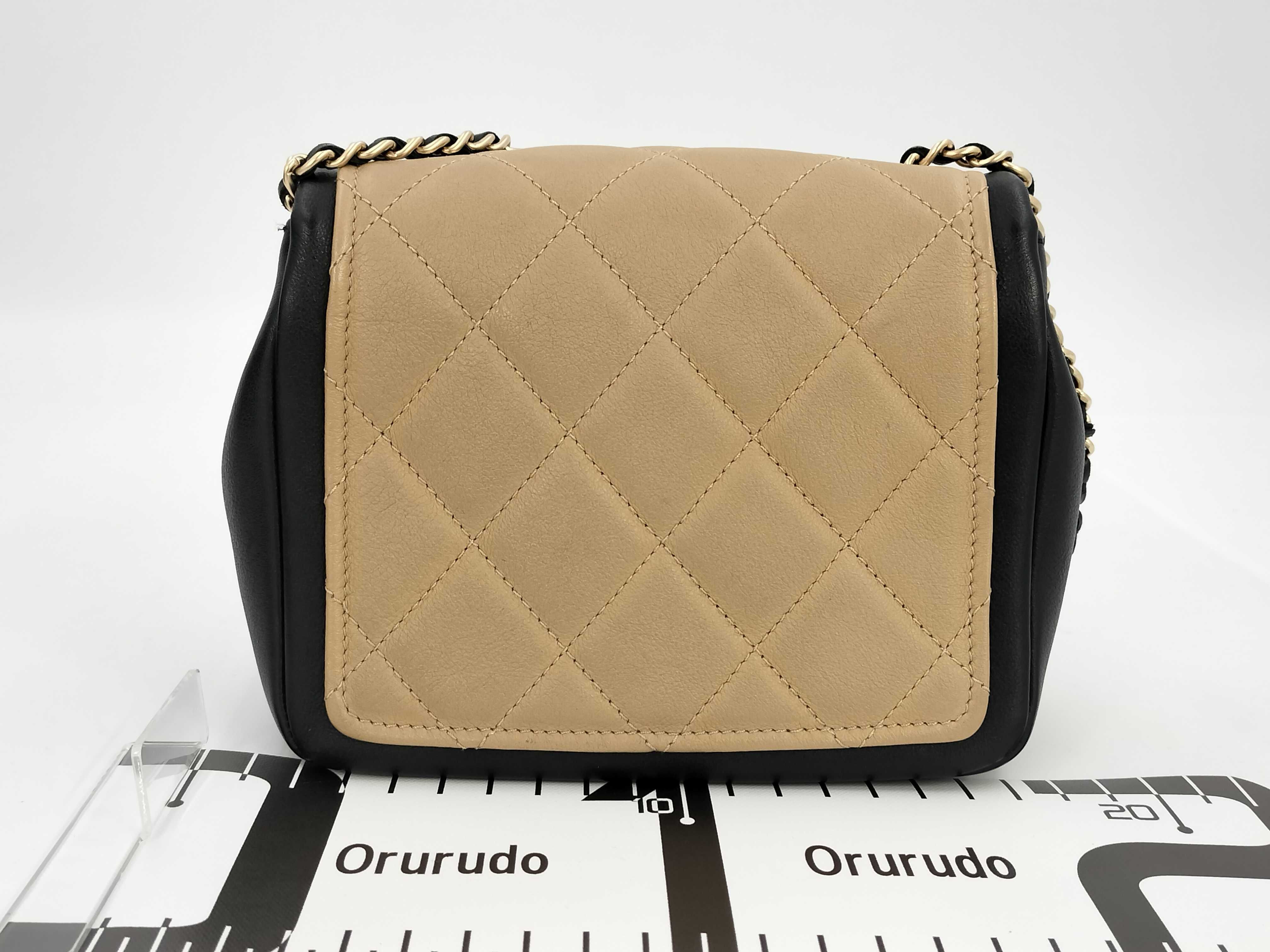 【水曜終了】(10217_0416)CHANEL カンボン A92210 ミニマトラッセ チェーンショルダー バイカラー ショルダーバッグ