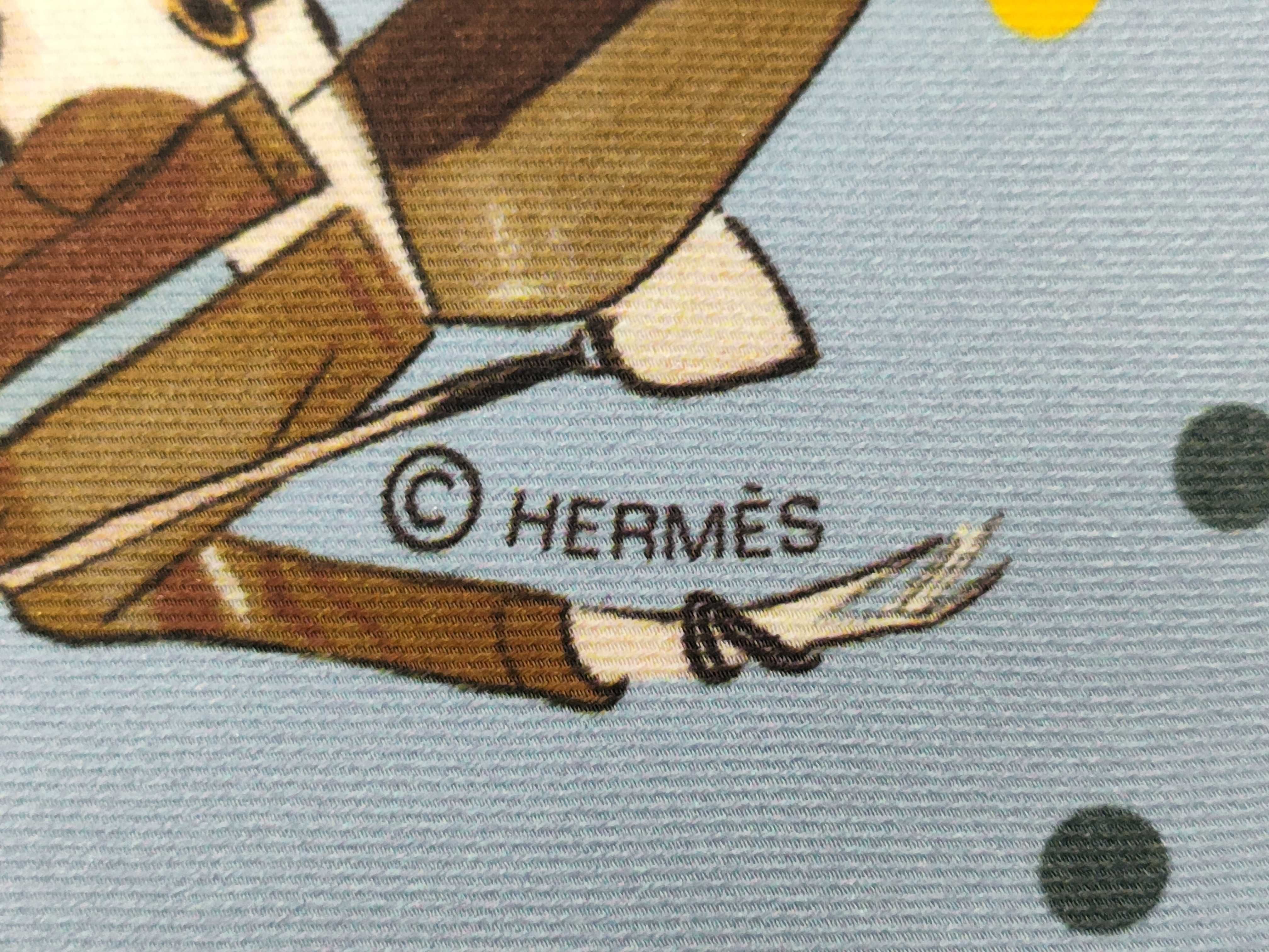 【水曜終了】(10227_0042)HERMES カレ カレ70 LES PARIS IENNES DE KIRAZ パリジェンヌ タグ無し その他小物