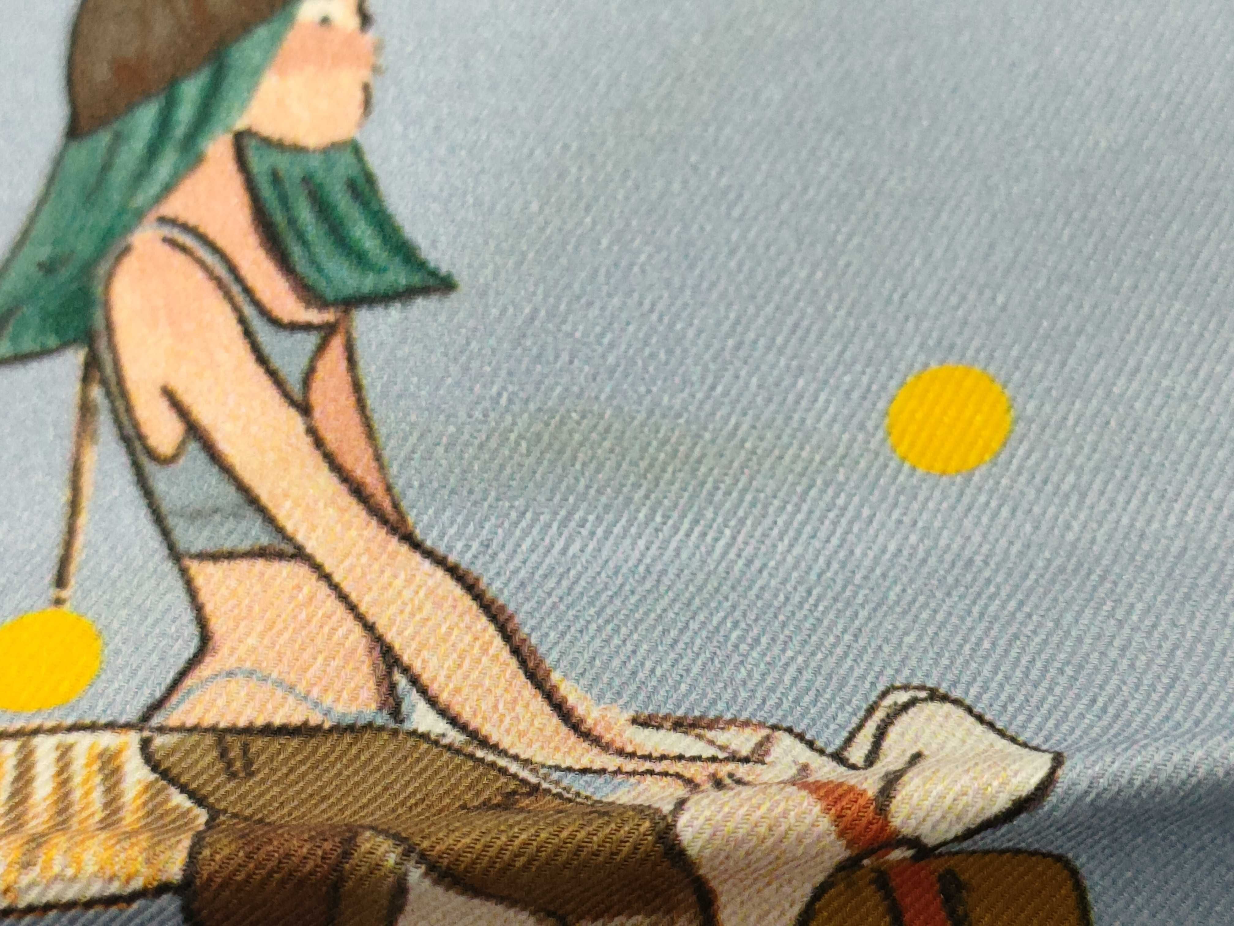 【水曜終了】(10227_0042)HERMES カレ カレ70 LES PARIS IENNES DE KIRAZ パリジェンヌ タグ無し その他小物